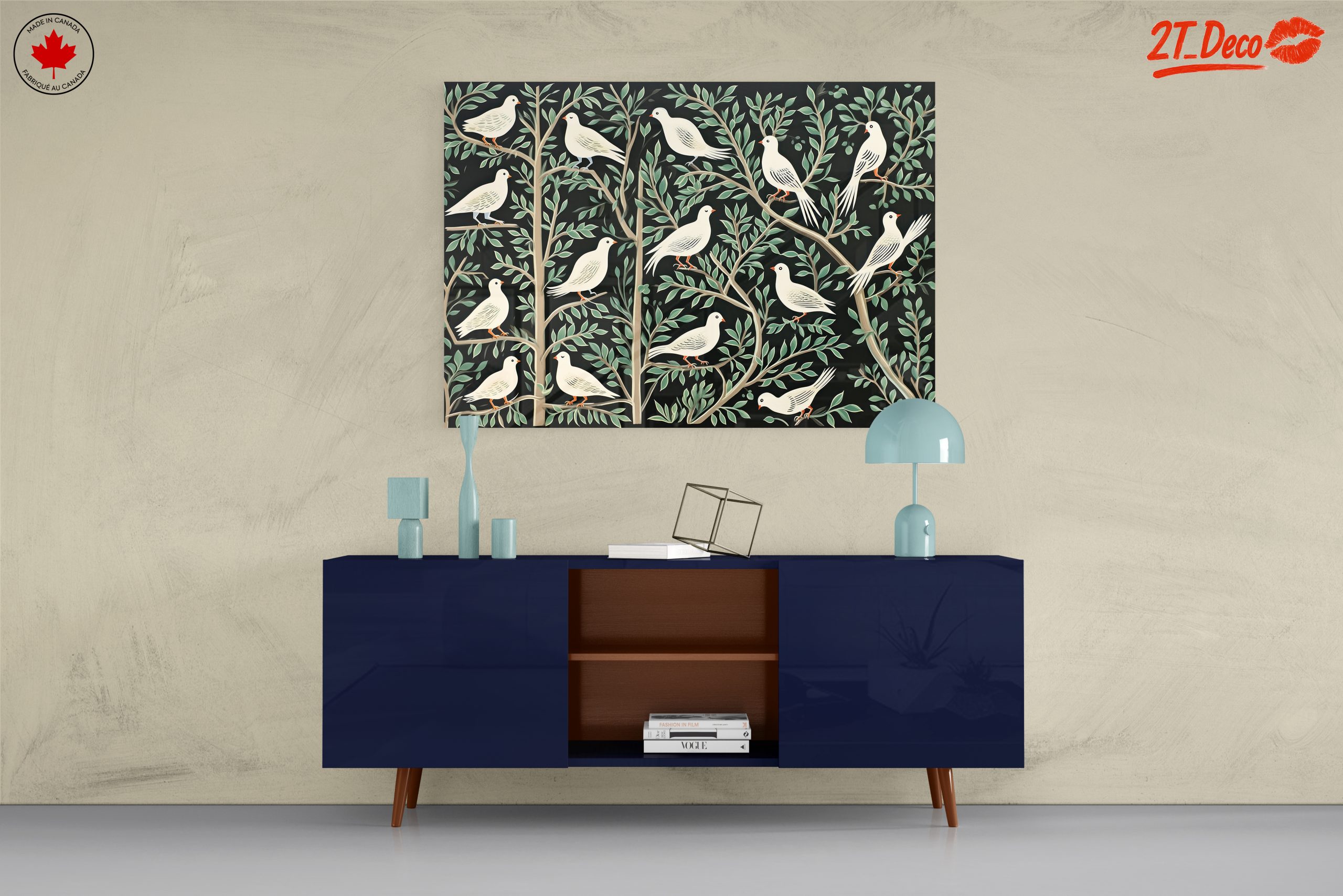 Elegant Birds Among Leaves - Image 8