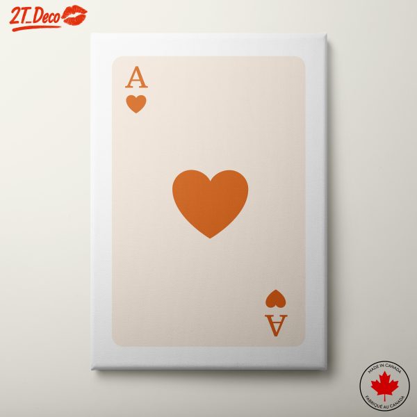 Minimalist Ace of Hearts Playing Card Art