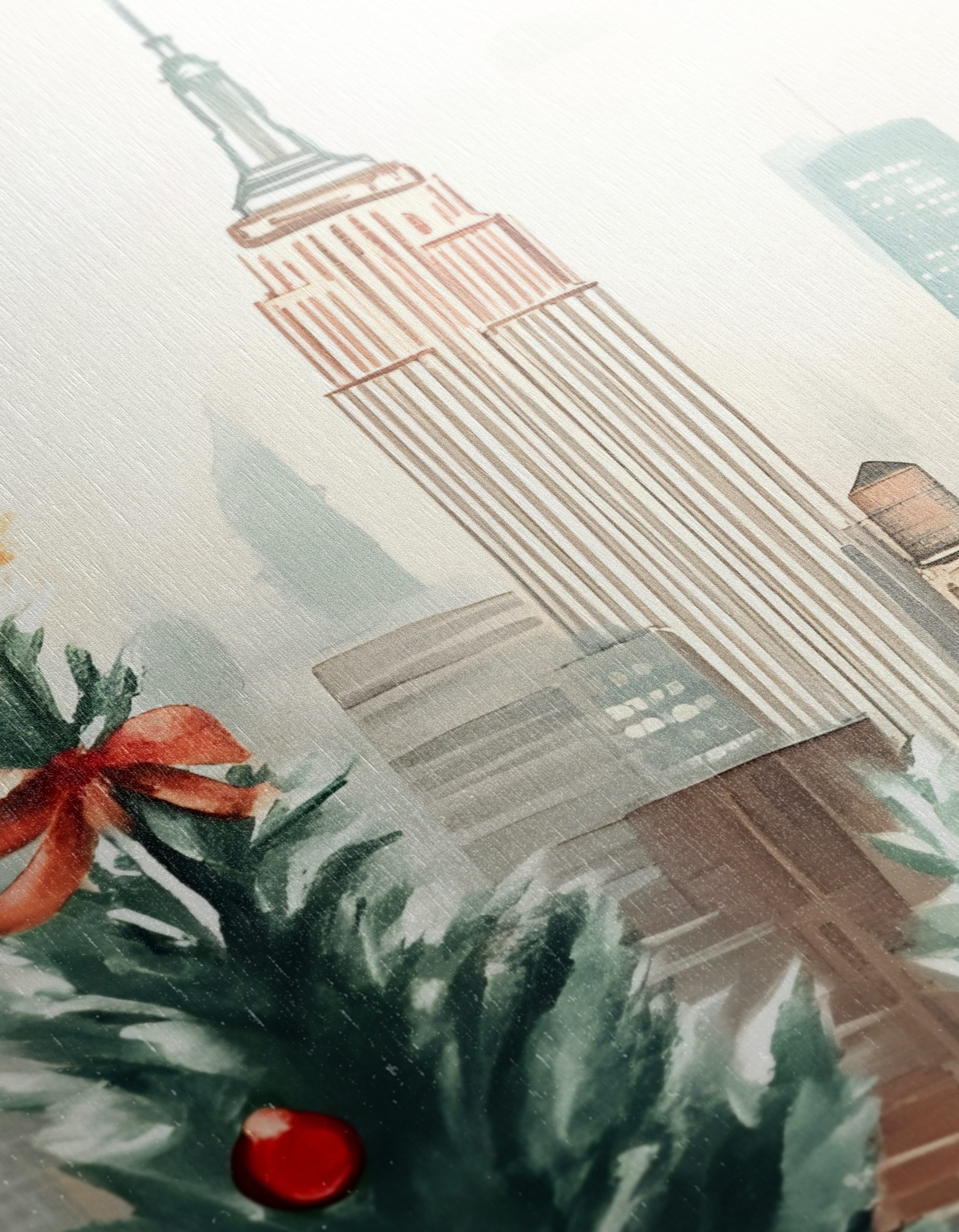 Festive City Holiday Scene with Empire State Building - Image 12
