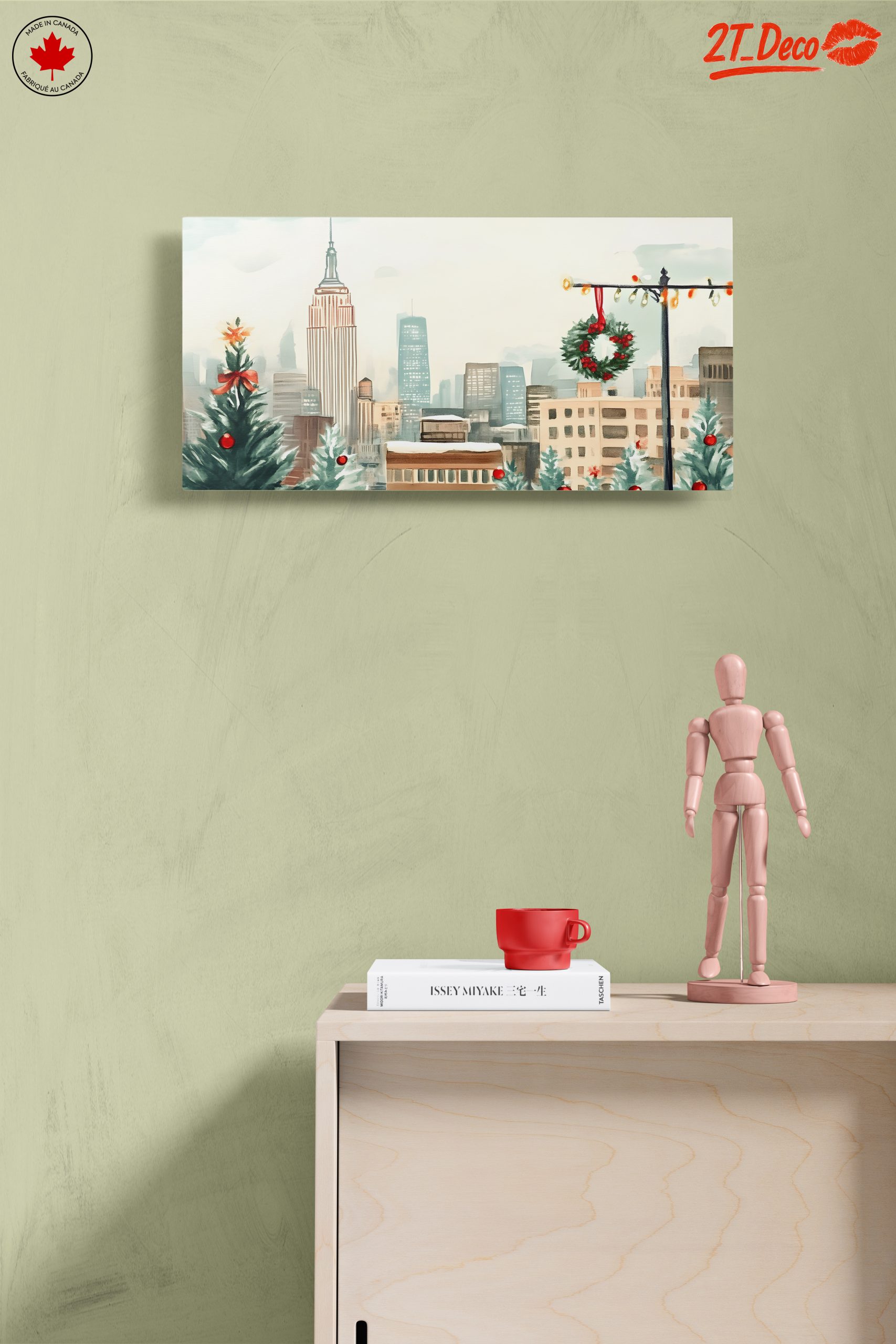 Festive City Holiday Scene with Empire State Building - Image 14