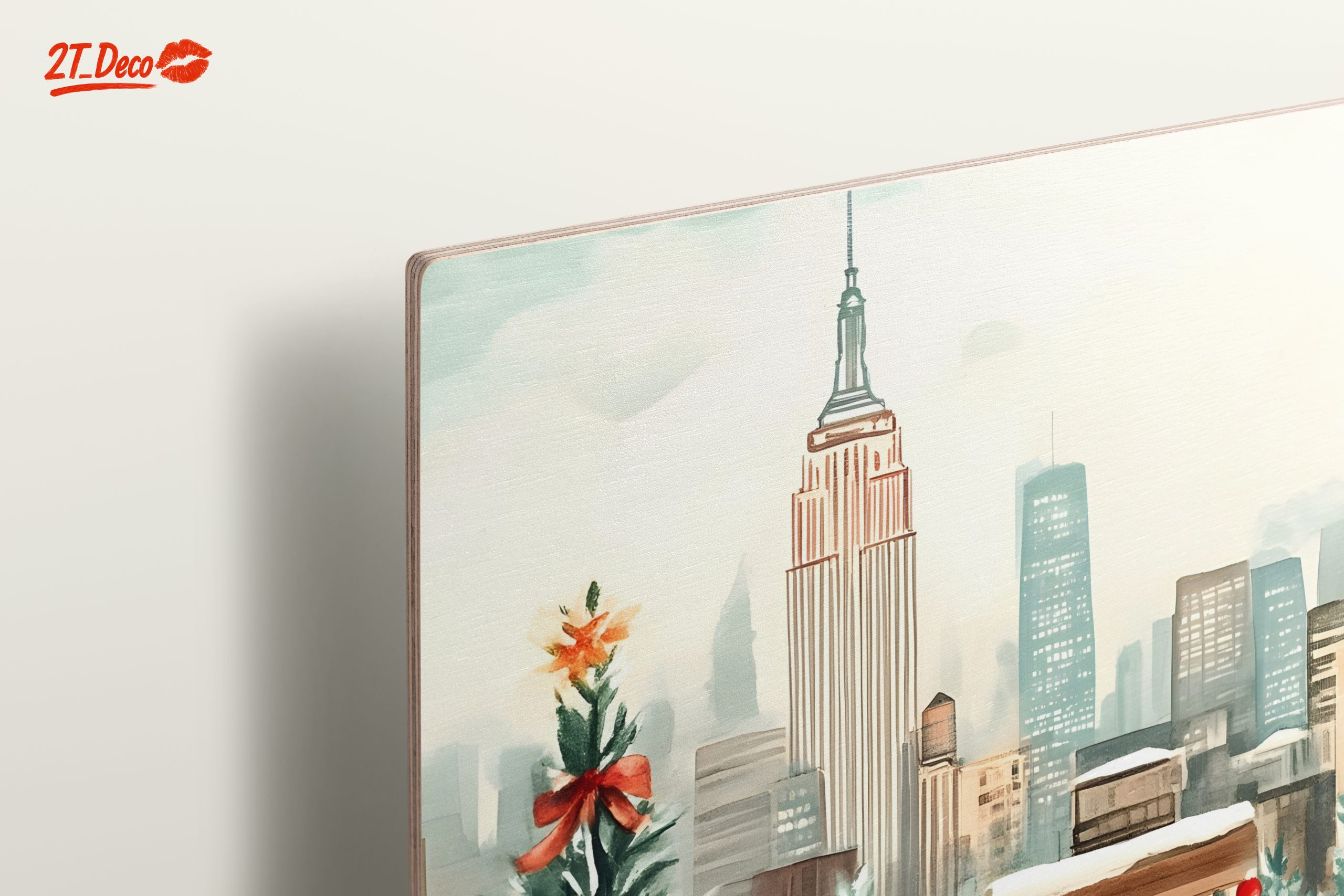 Festive City Holiday Scene with Empire State Building - Image 15