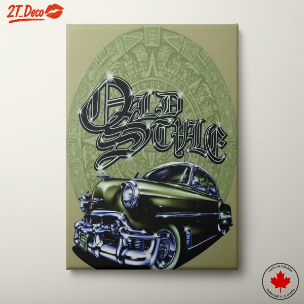 Classic Car Artwork with Vintage Style