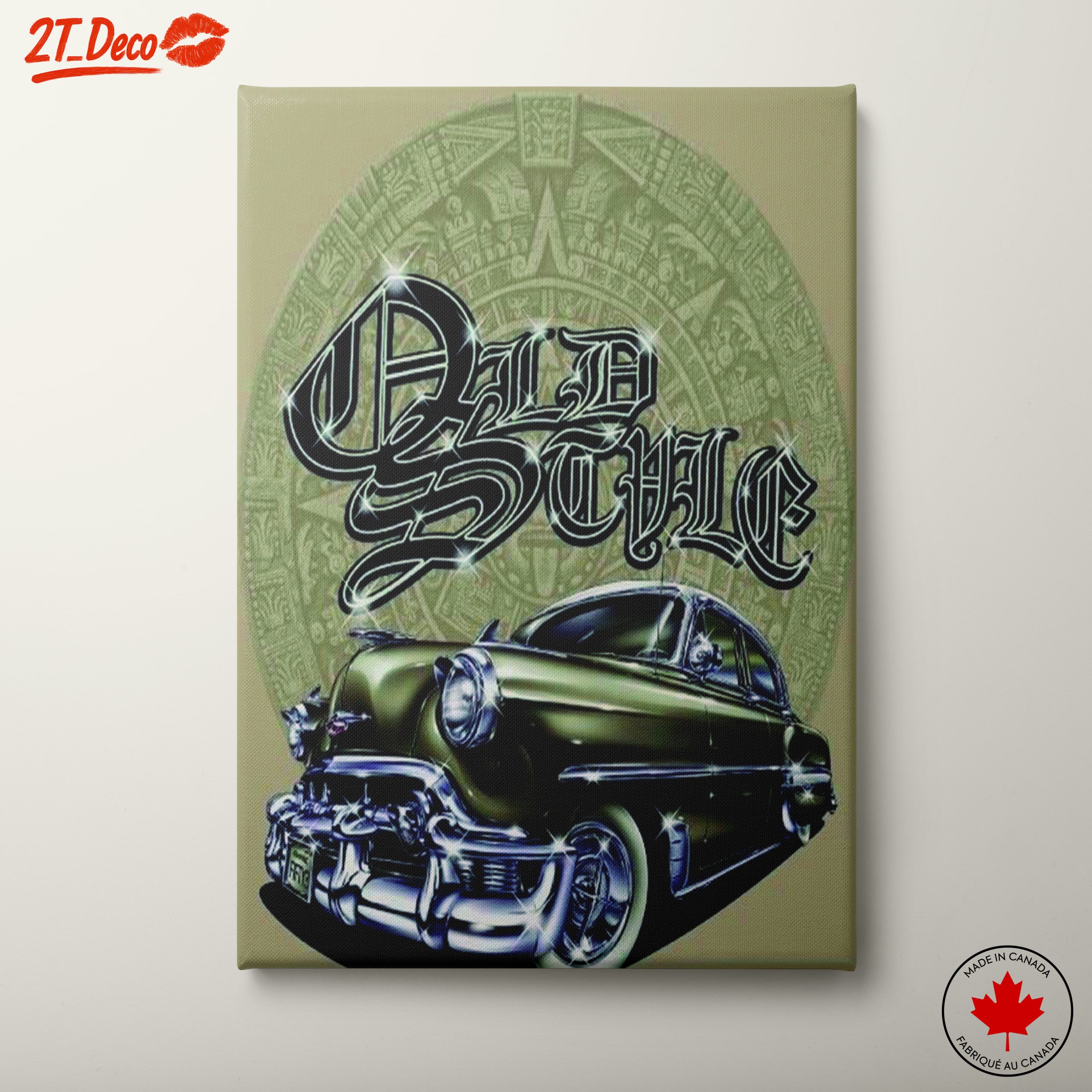 Classic Car Artwork with Vintage Style