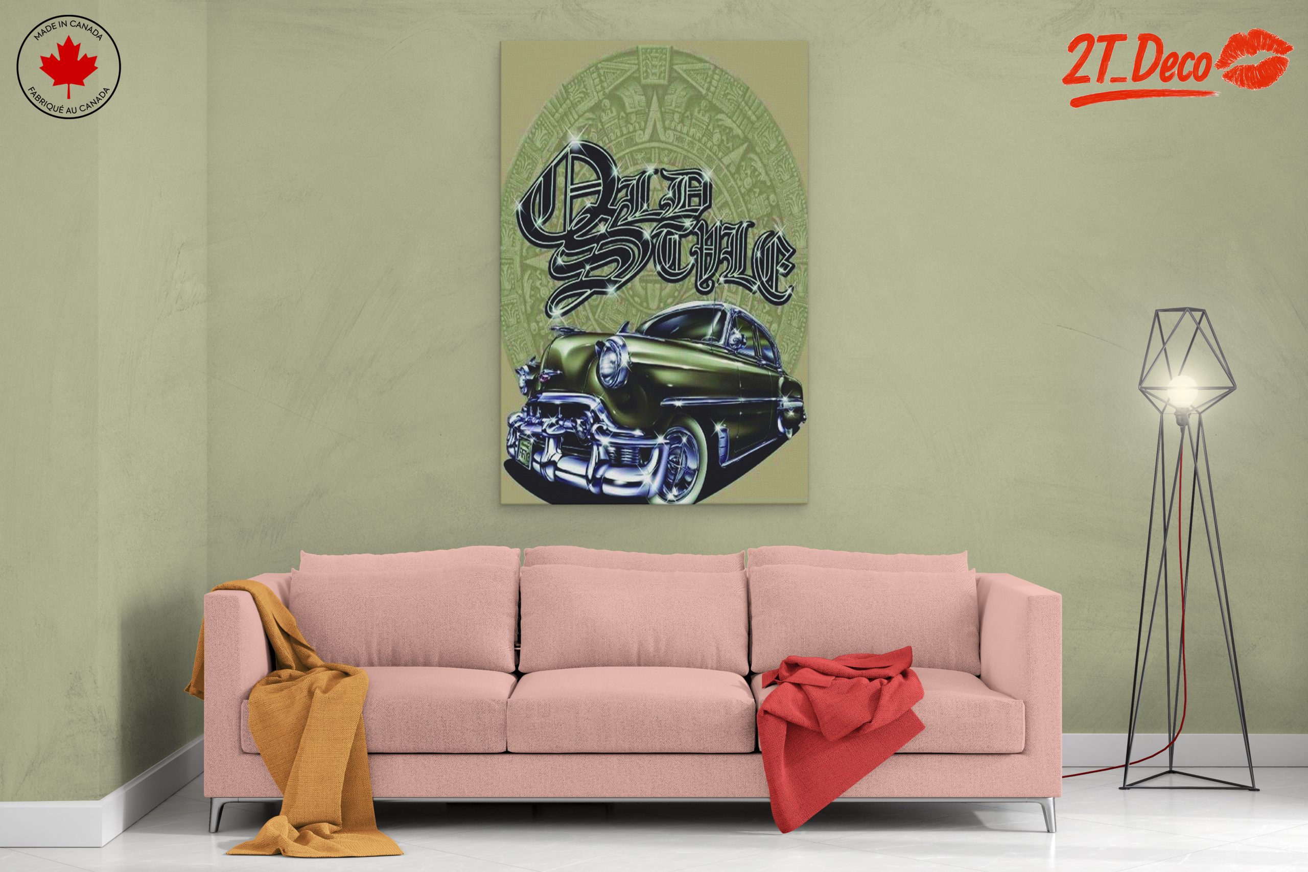 Classic Car Artwork with Vintage Style - Image 2