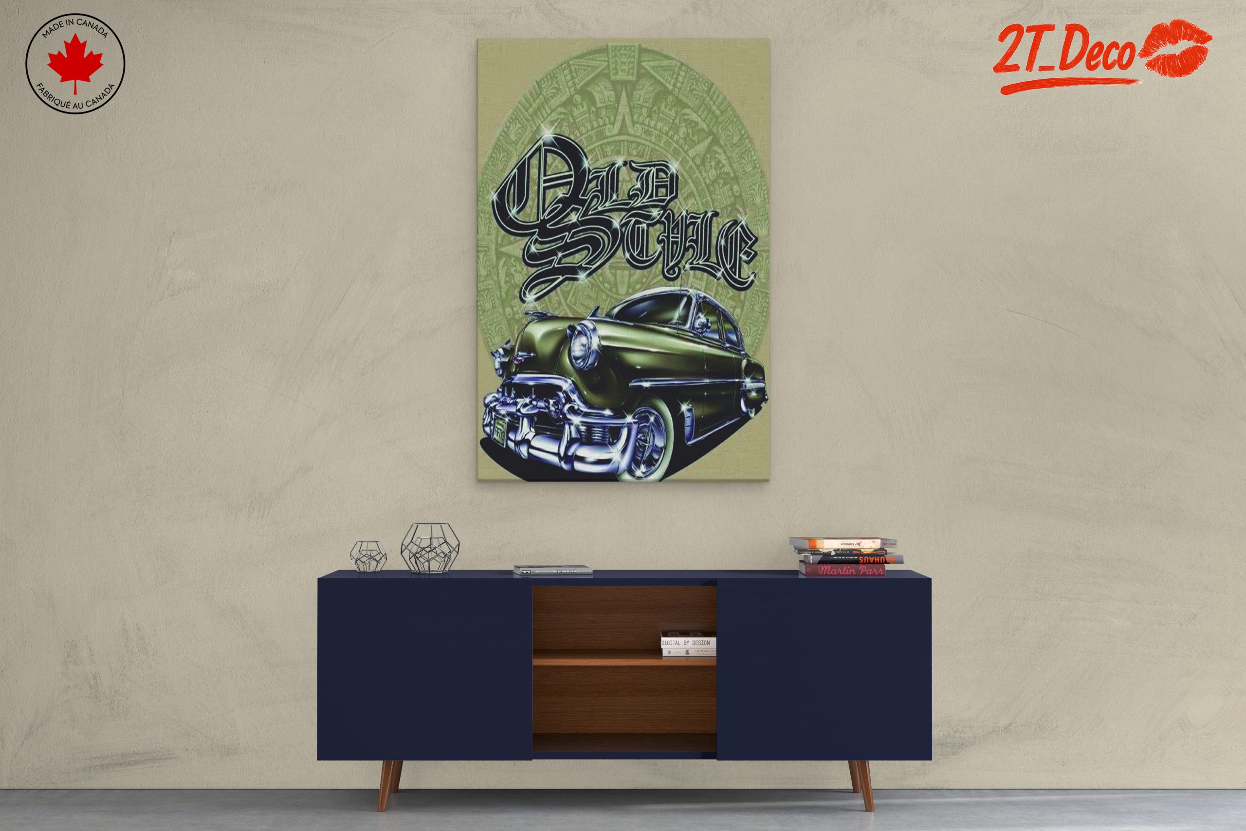 Classic Car Artwork with Vintage Style - Image 3