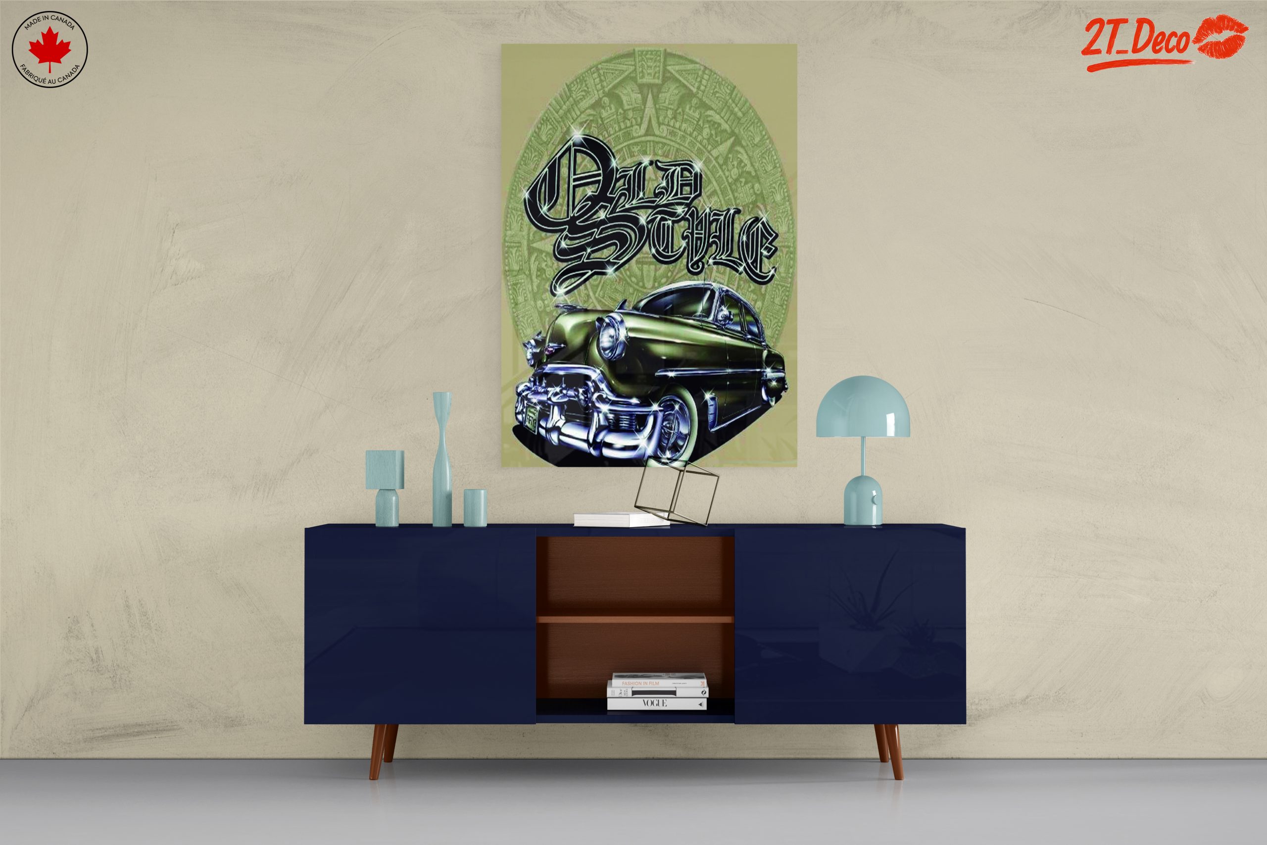 Classic Car Artwork with Vintage Style - Image 8