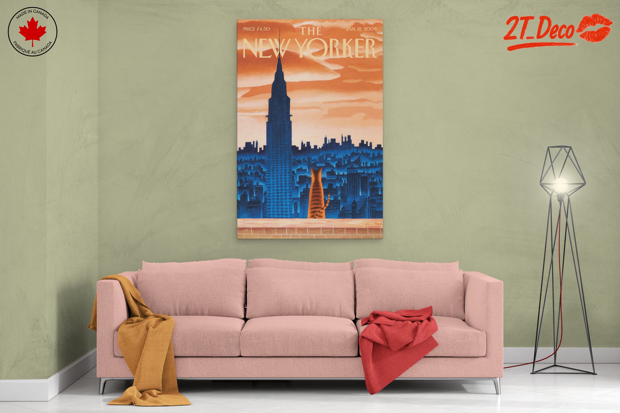 The New Yorker Cover Featuring Cat and NYC Skyline - Image 2