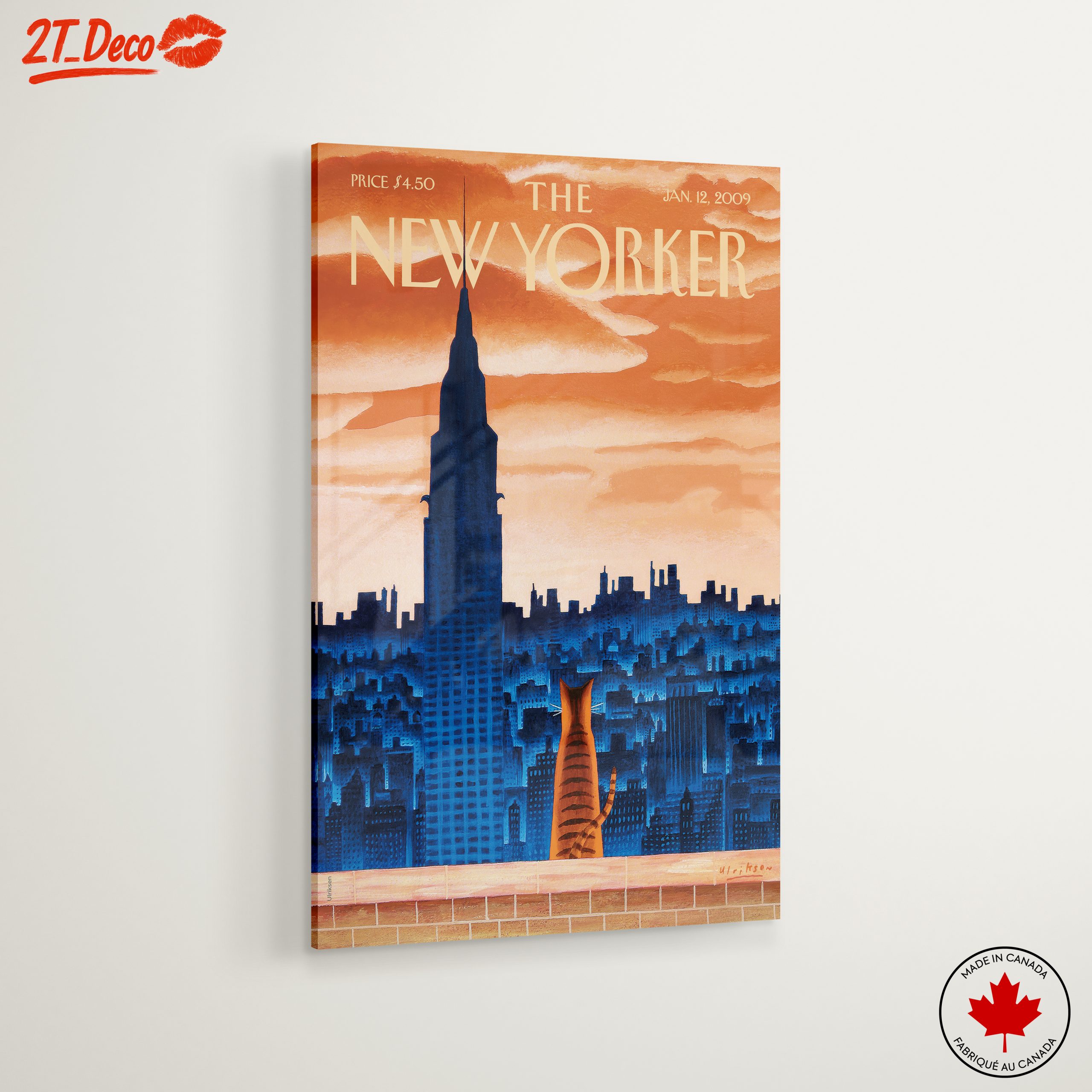 The New Yorker Cover Featuring Cat and NYC Skyline - Image 6