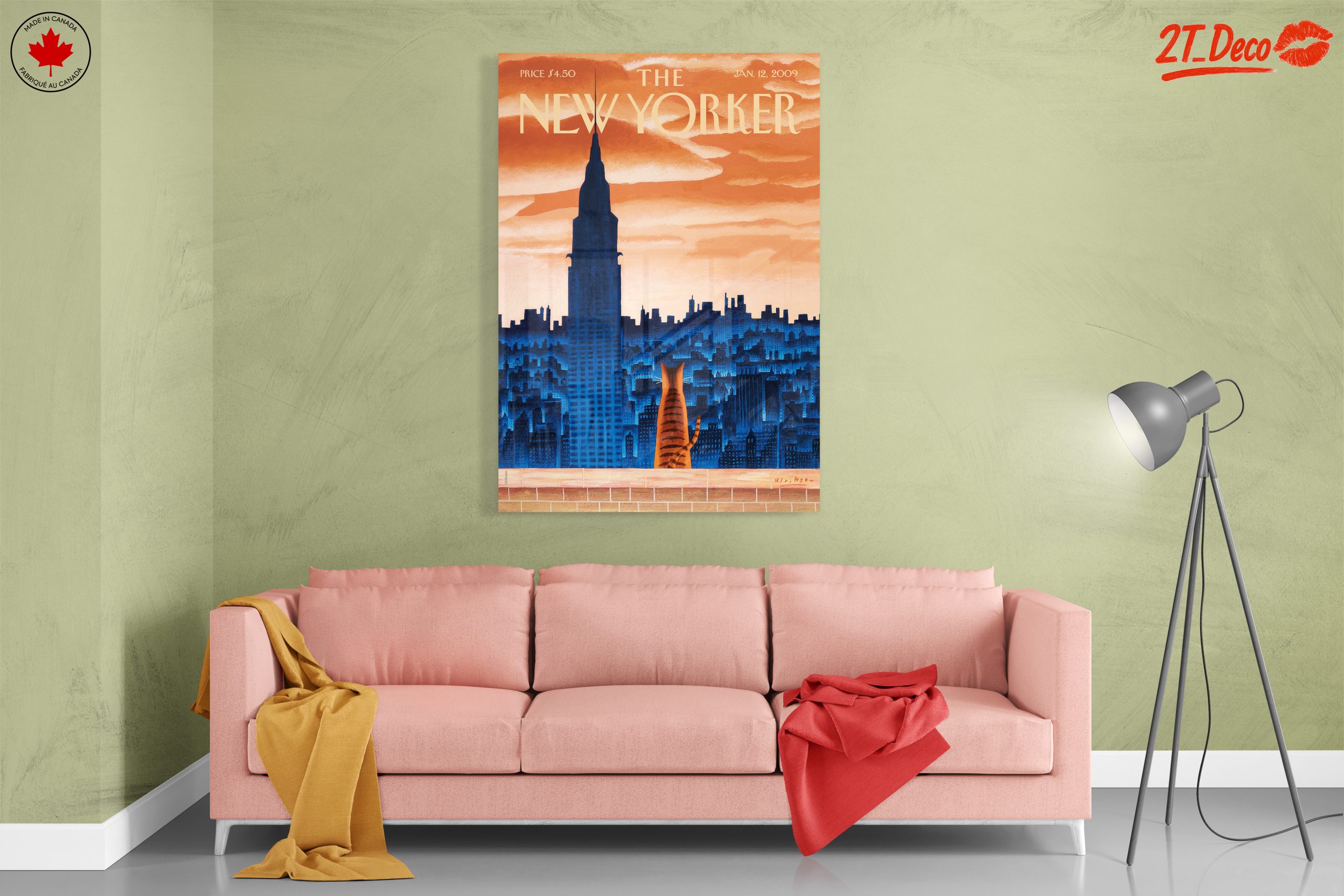 The New Yorker Cover Featuring Cat and NYC Skyline - Image 7