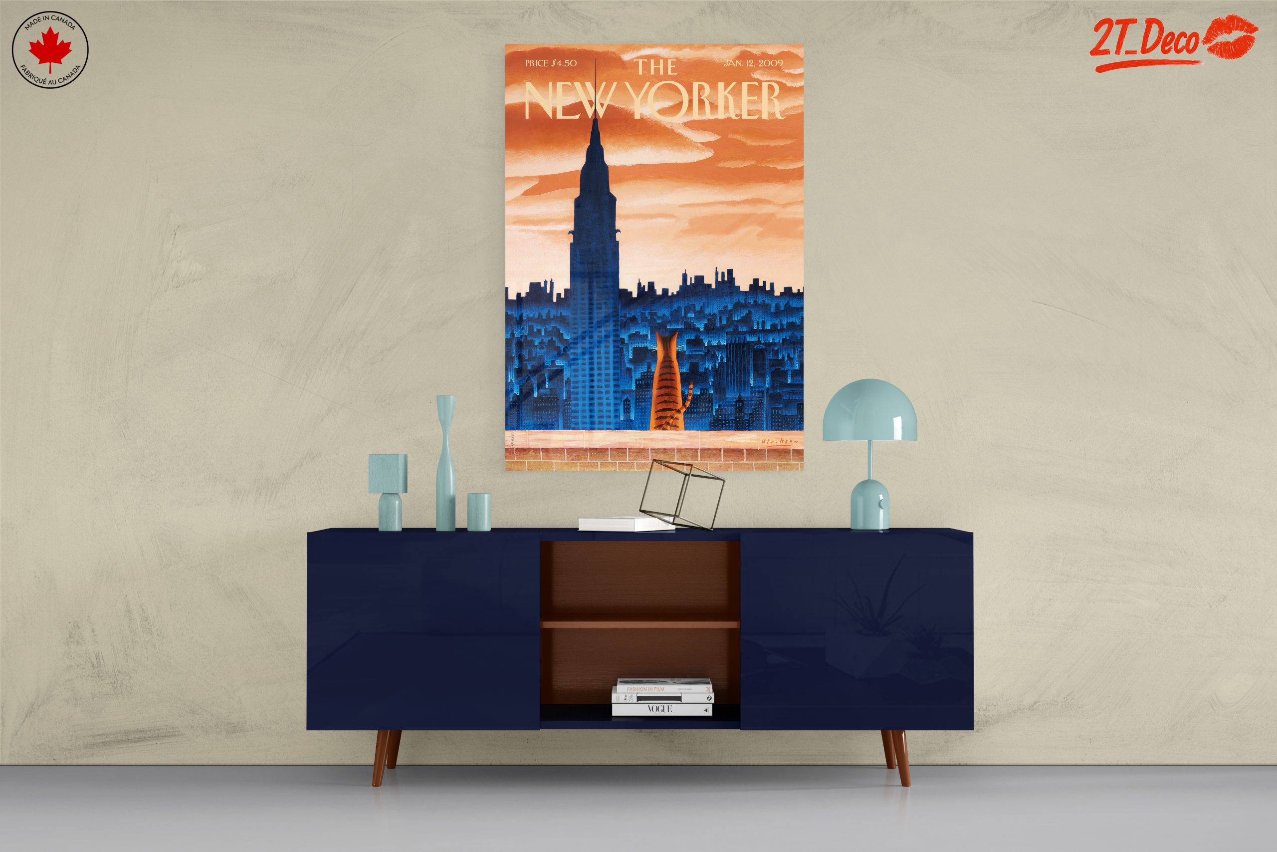 The New Yorker Cover Featuring Cat and NYC Skyline - Image 8