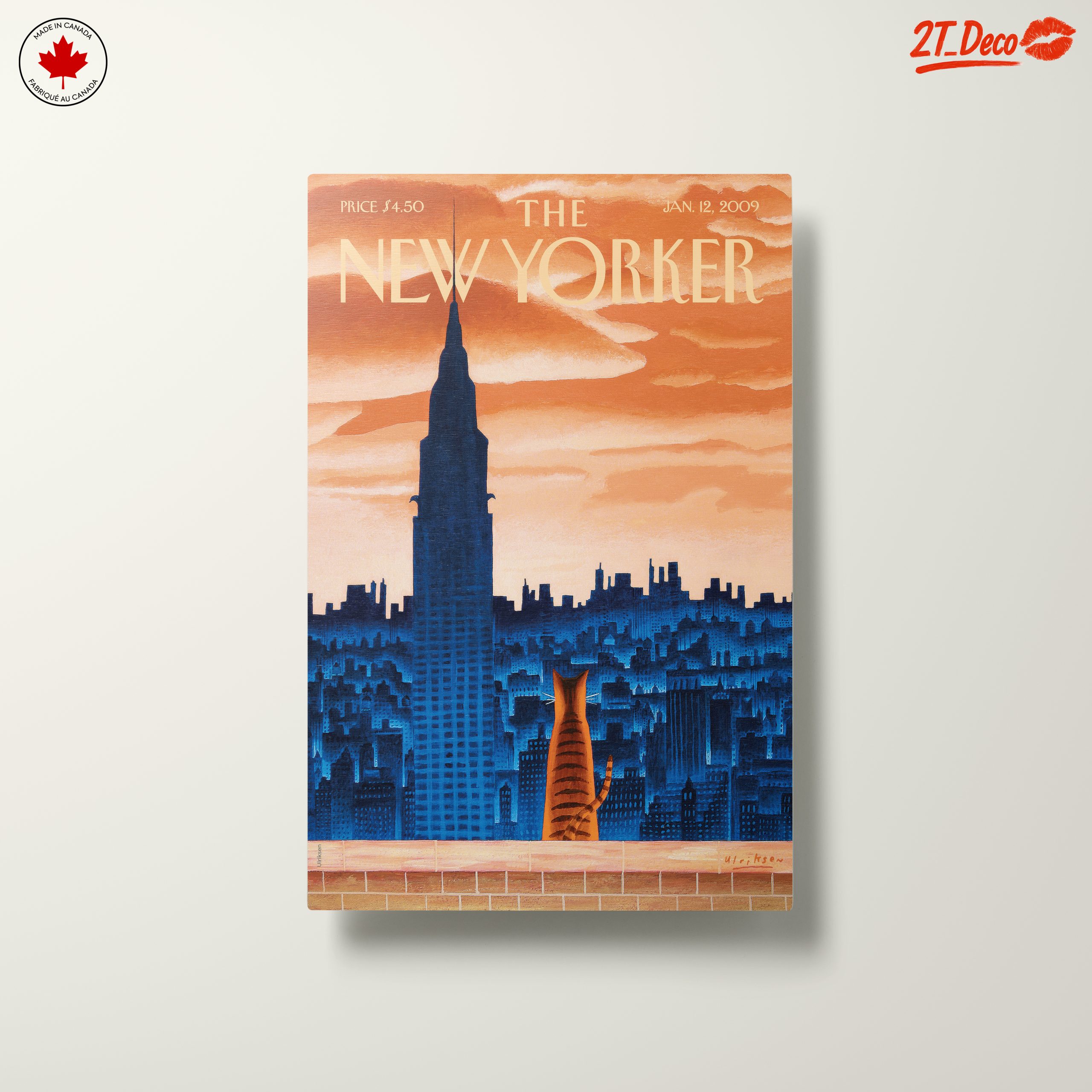 The New Yorker Cover Featuring Cat and NYC Skyline - Image 10
