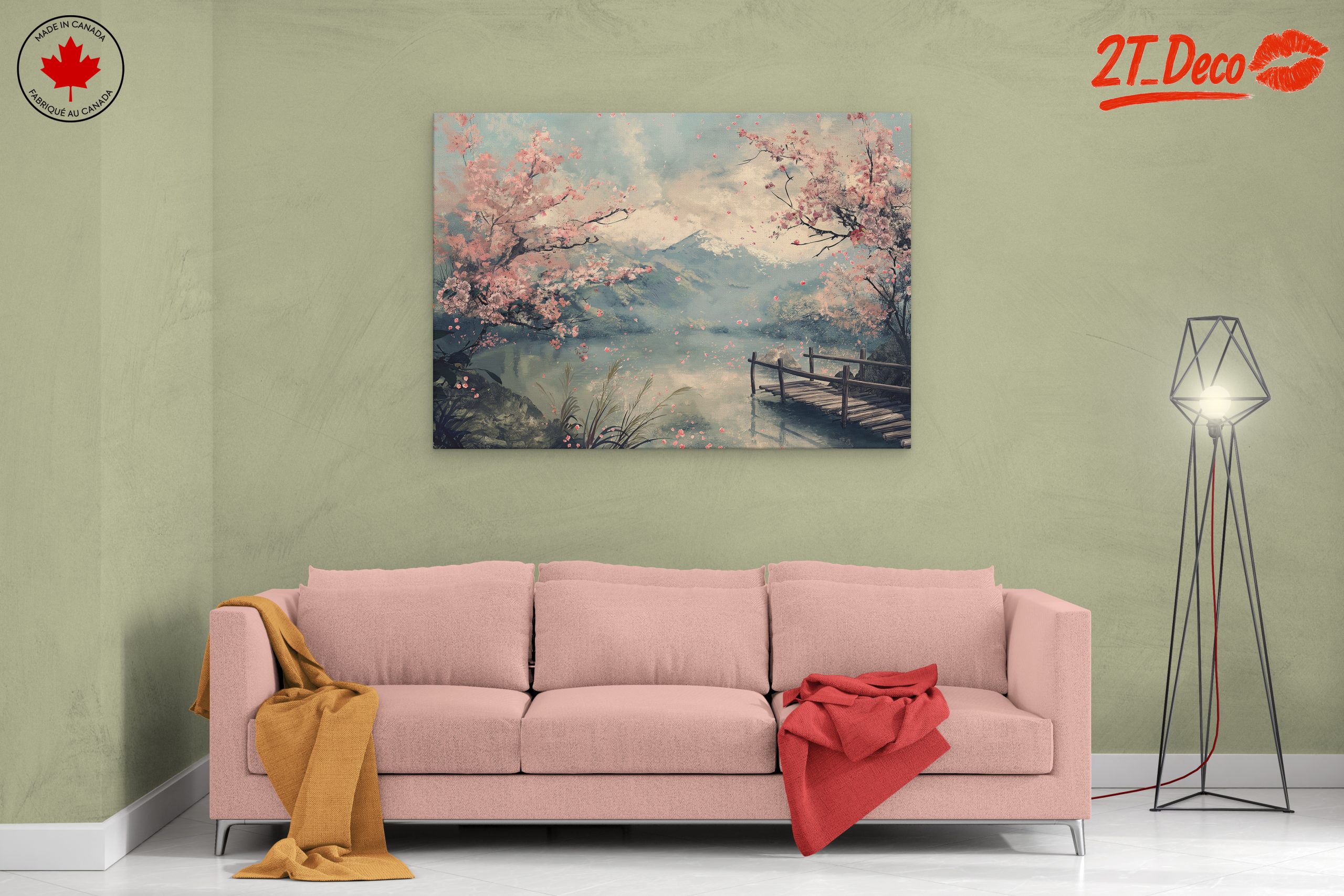 Tranquil Adventure Landscape with Blossoming Trees - Image 2