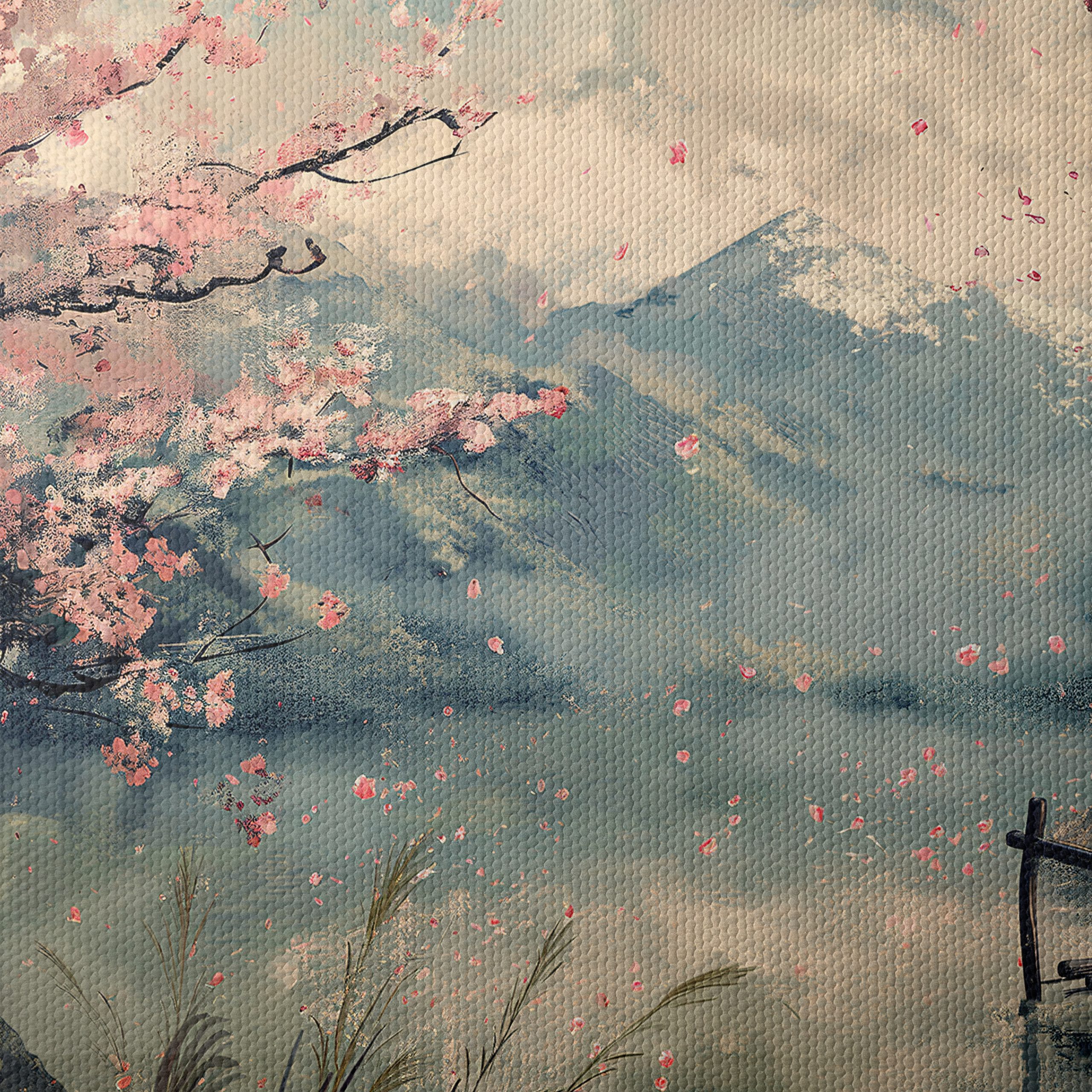 Tranquil Adventure Landscape with Blossoming Trees - Image 4