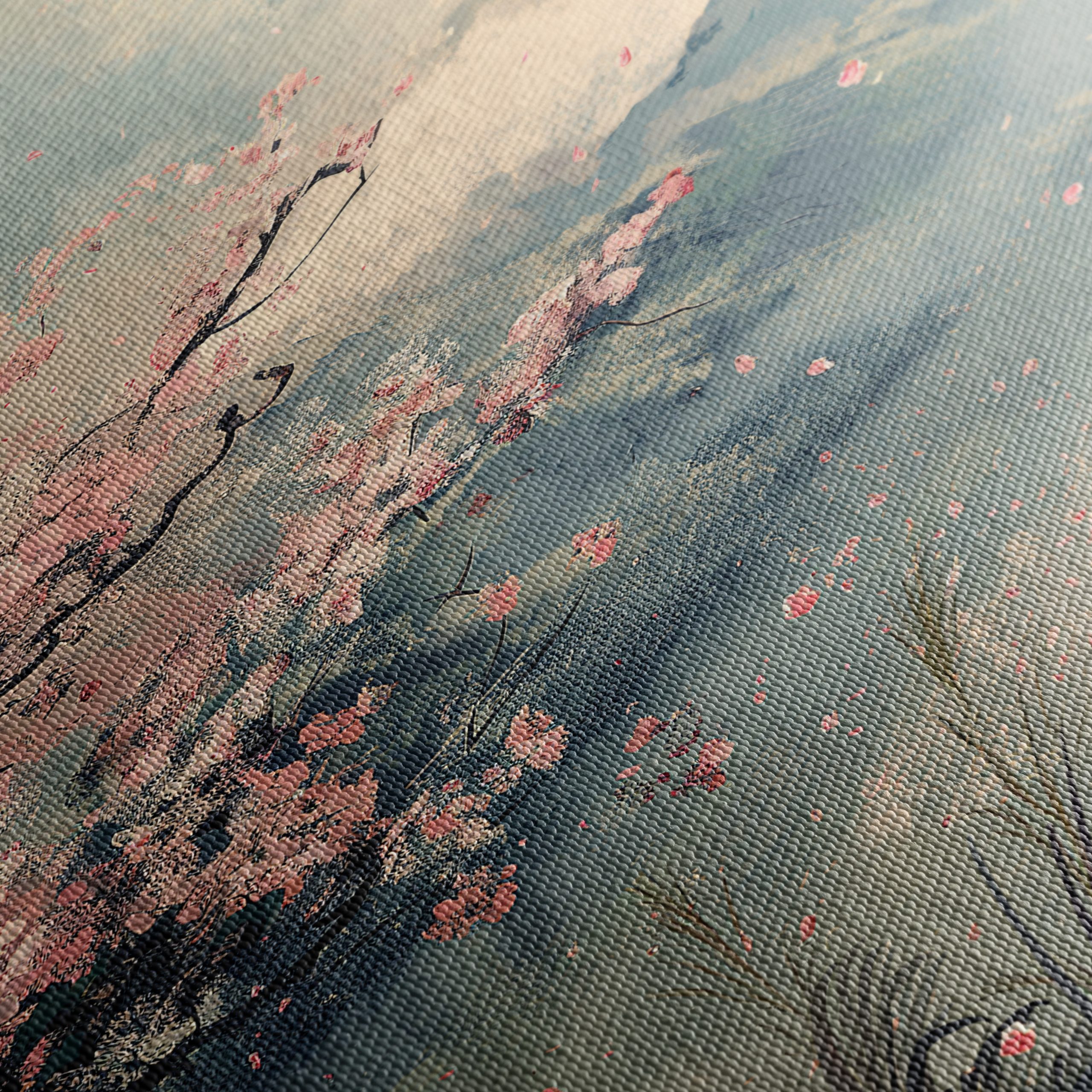 Tranquil Adventure Landscape with Blossoming Trees - Image 5
