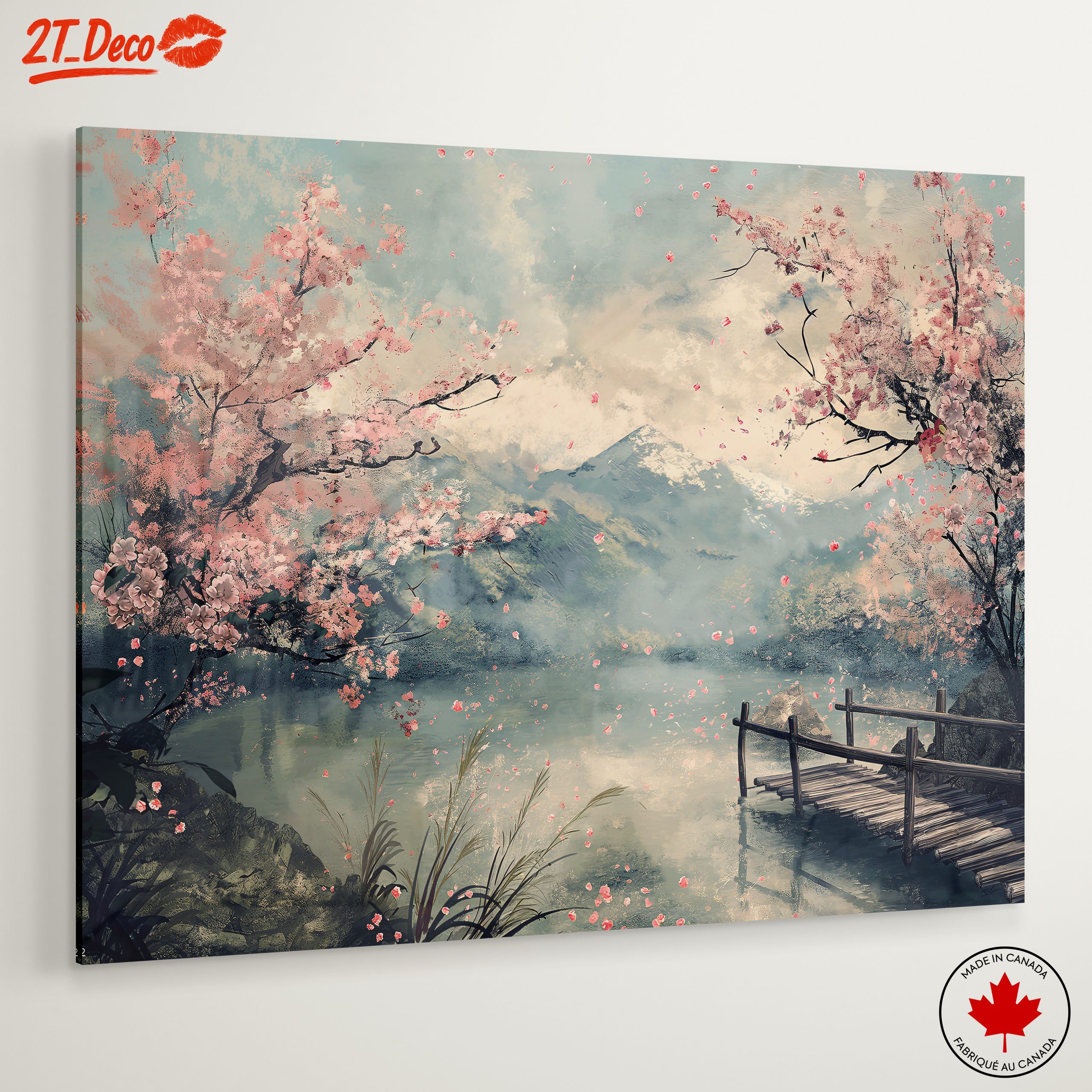 Tranquil Adventure Landscape with Blossoming Trees - Image 6