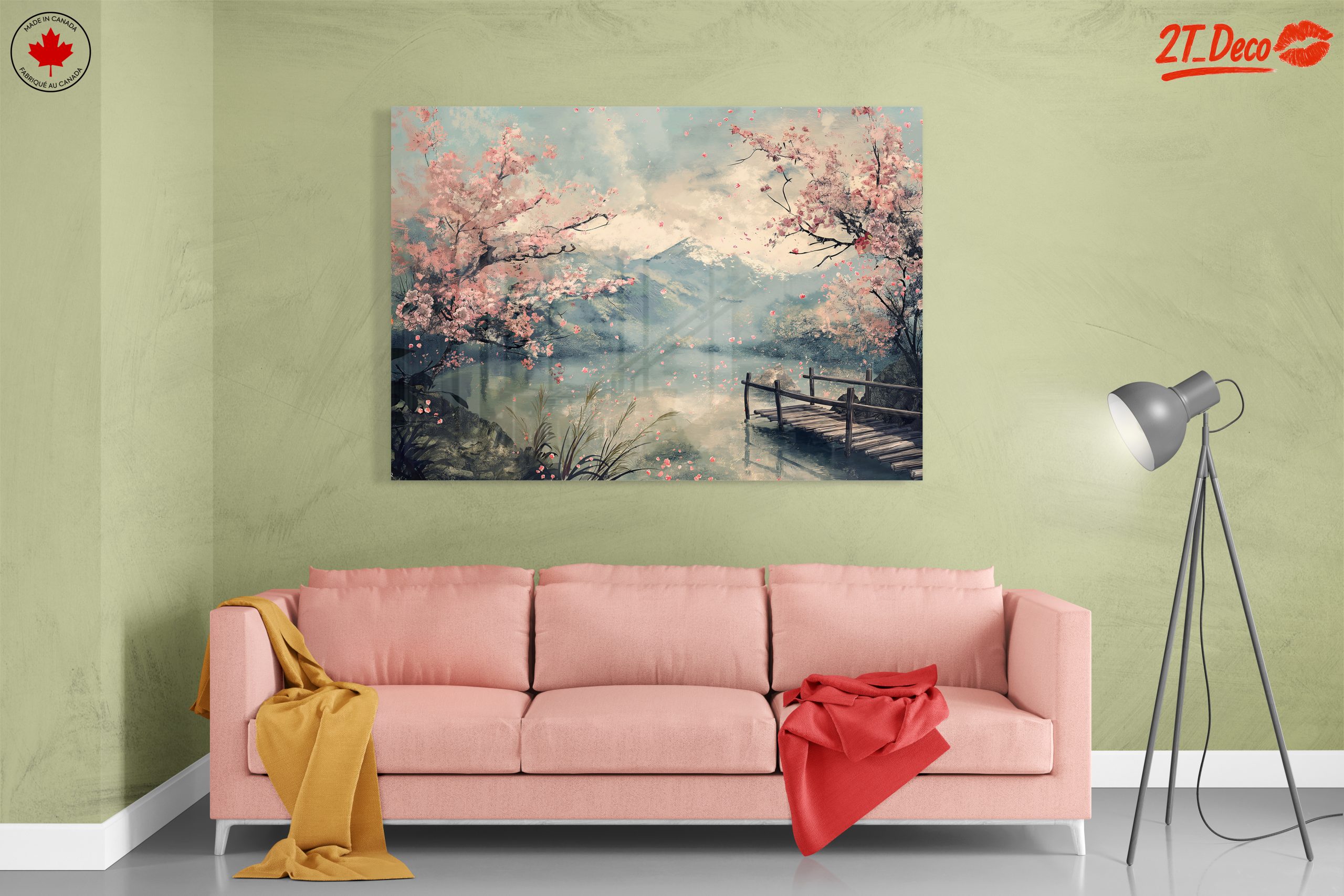 Tranquil Adventure Landscape with Blossoming Trees - Image 7