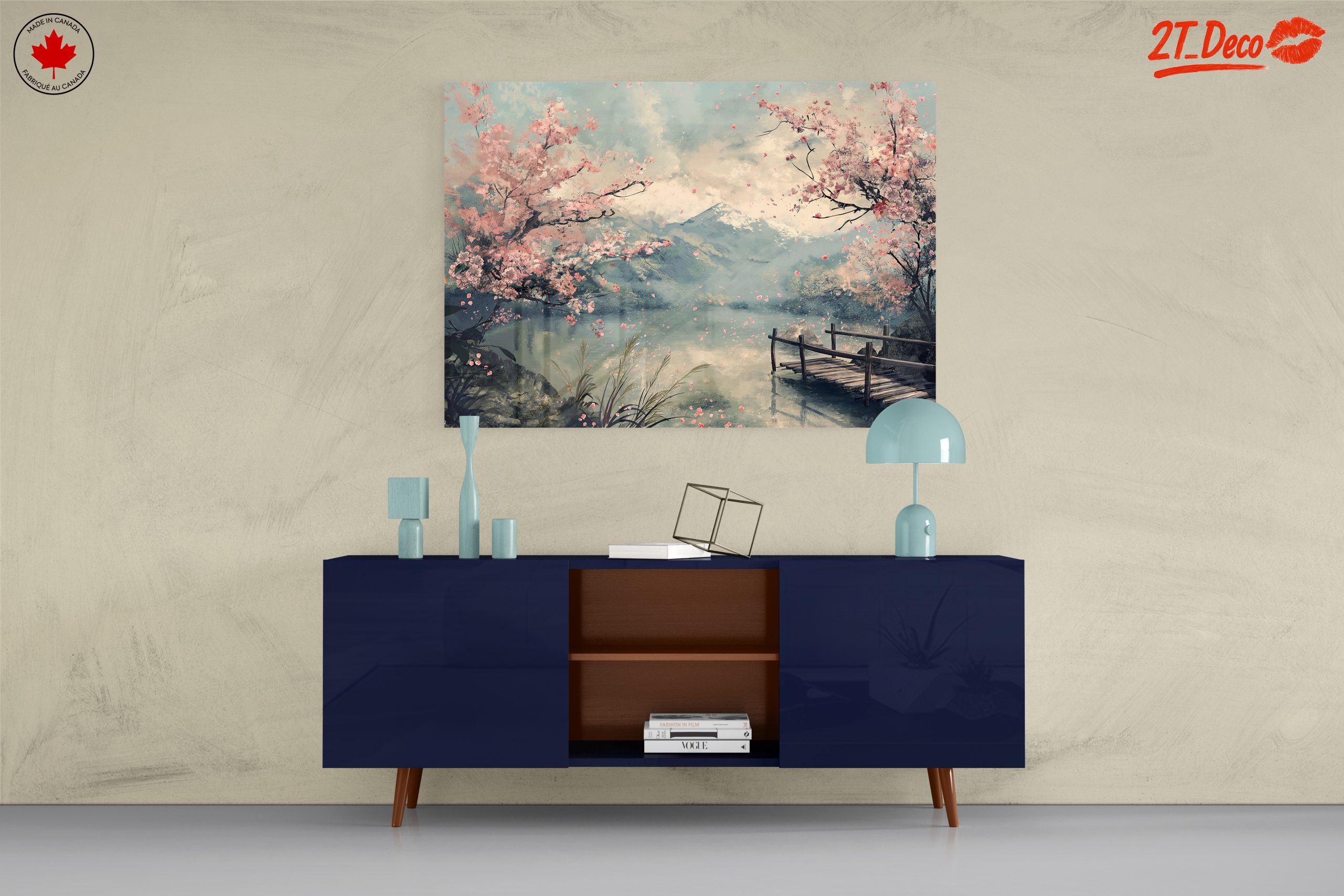 Tranquil Adventure Landscape with Blossoming Trees - Image 8