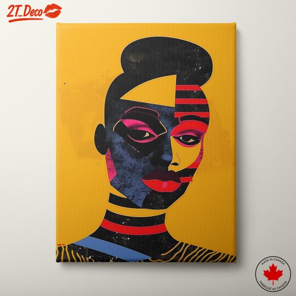 Vibrant Modern Afro Art Portrait