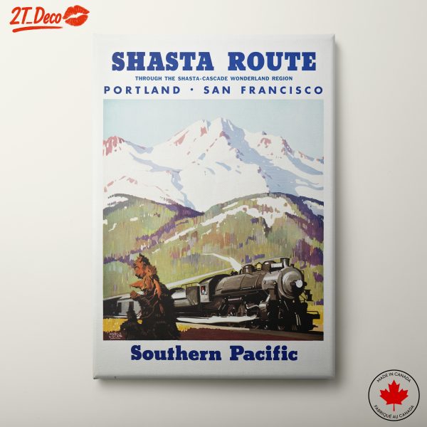 Vintage Travel Poster of Shasta Route