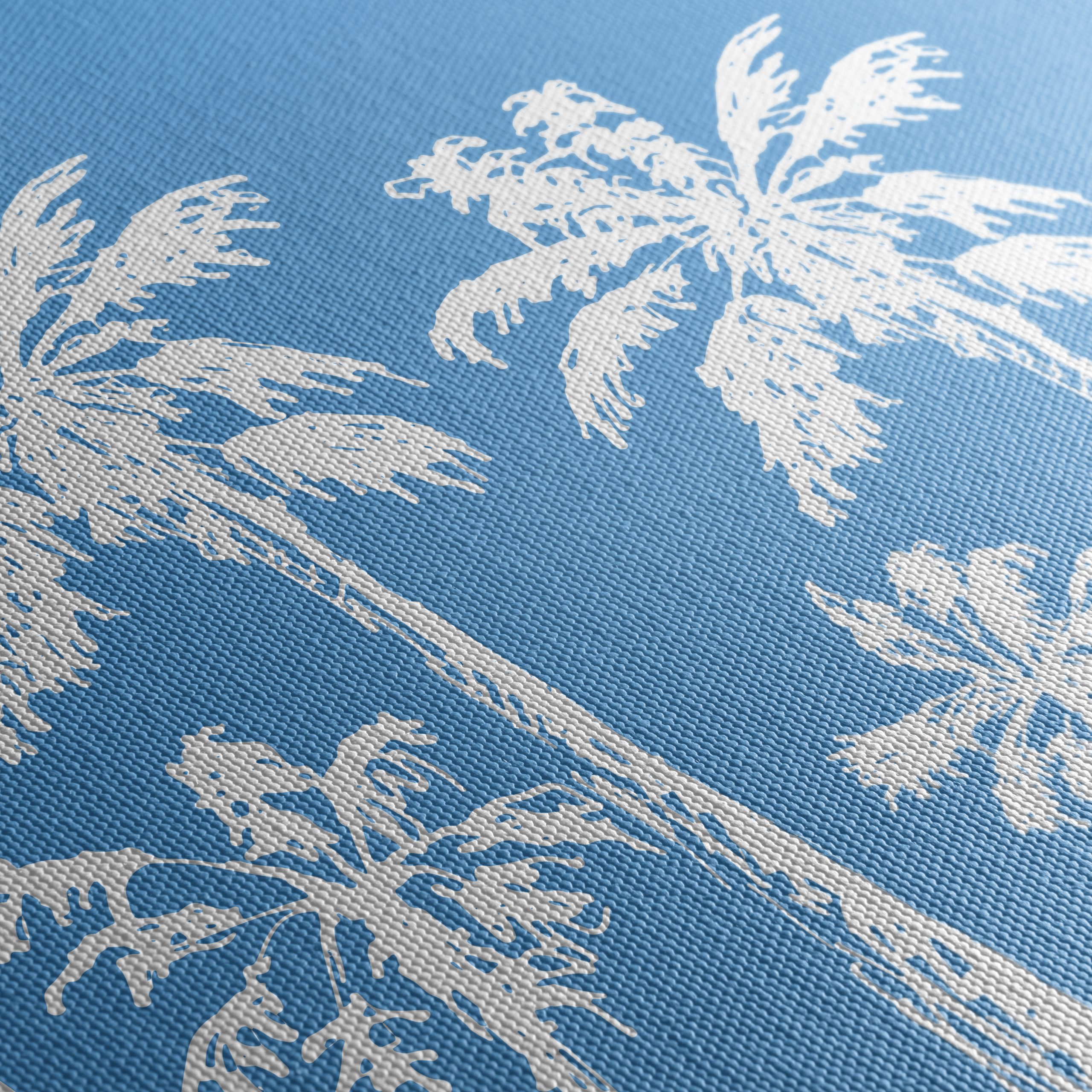 Stylized Palm Trees on Blue Background - Image 5
