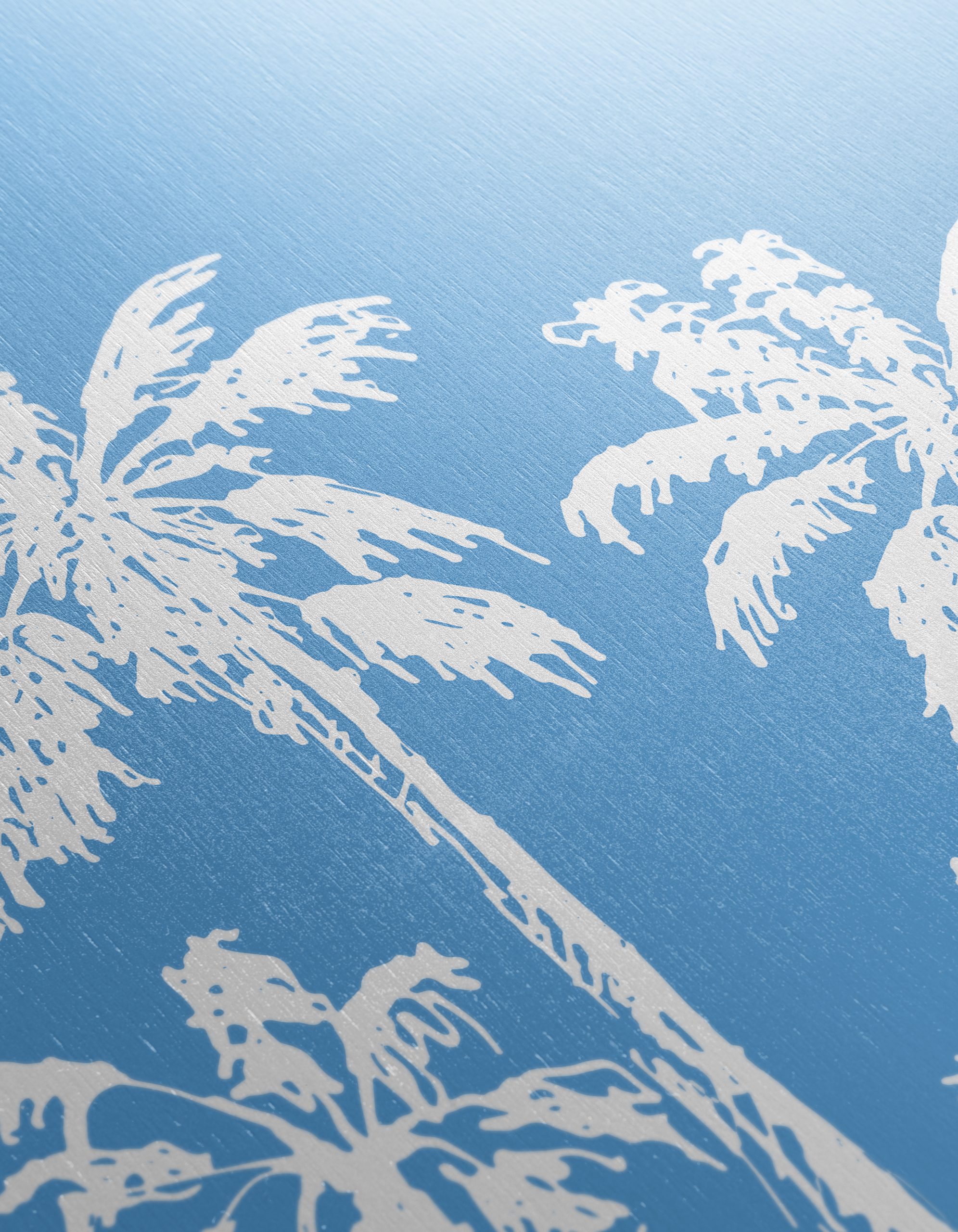 Stylized Palm Trees on Blue Background - Image 12