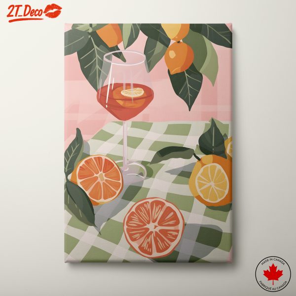 Stylized Citrus Still Life Art