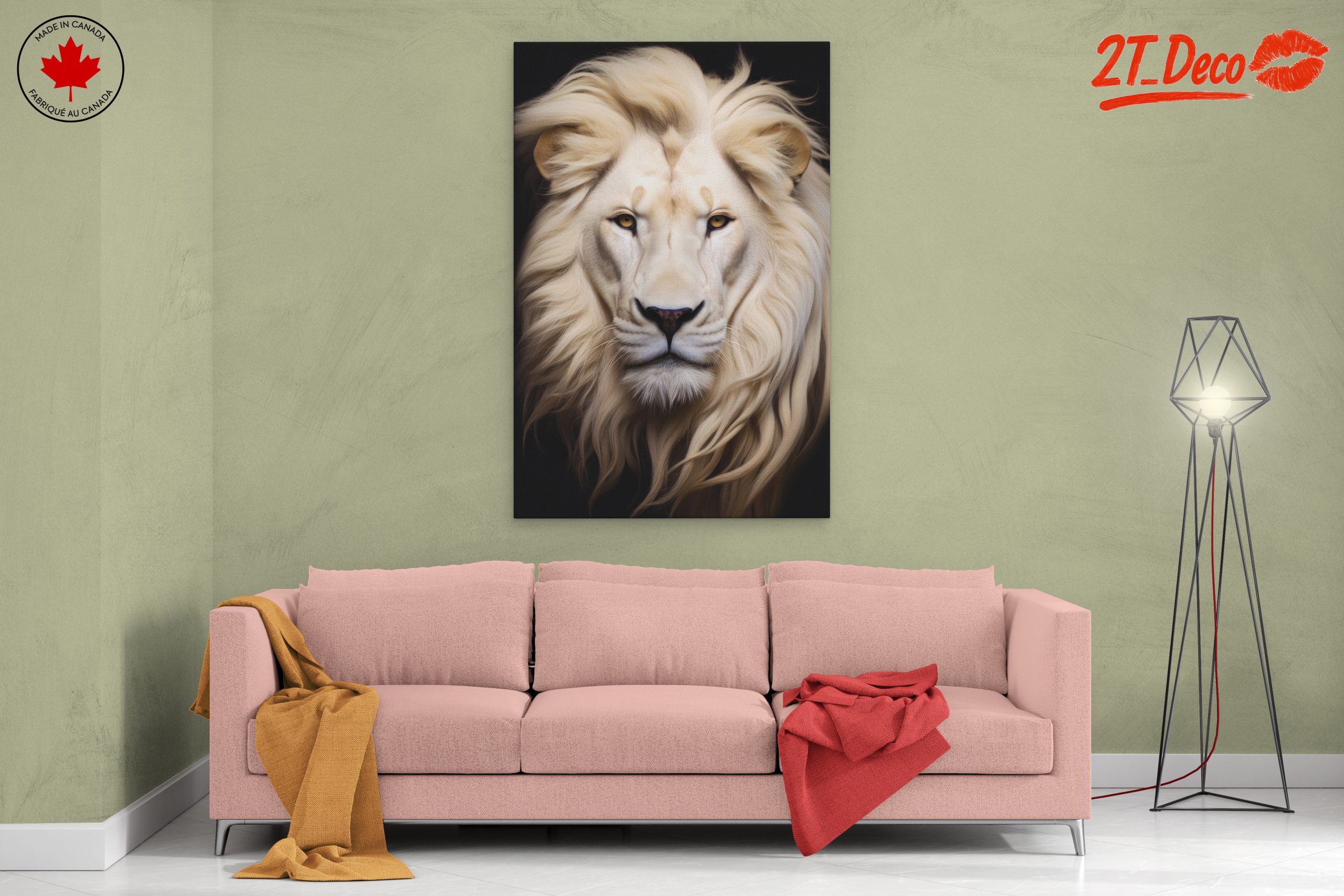 Majestic Lion Portrait Wall Art 4 - Image 2