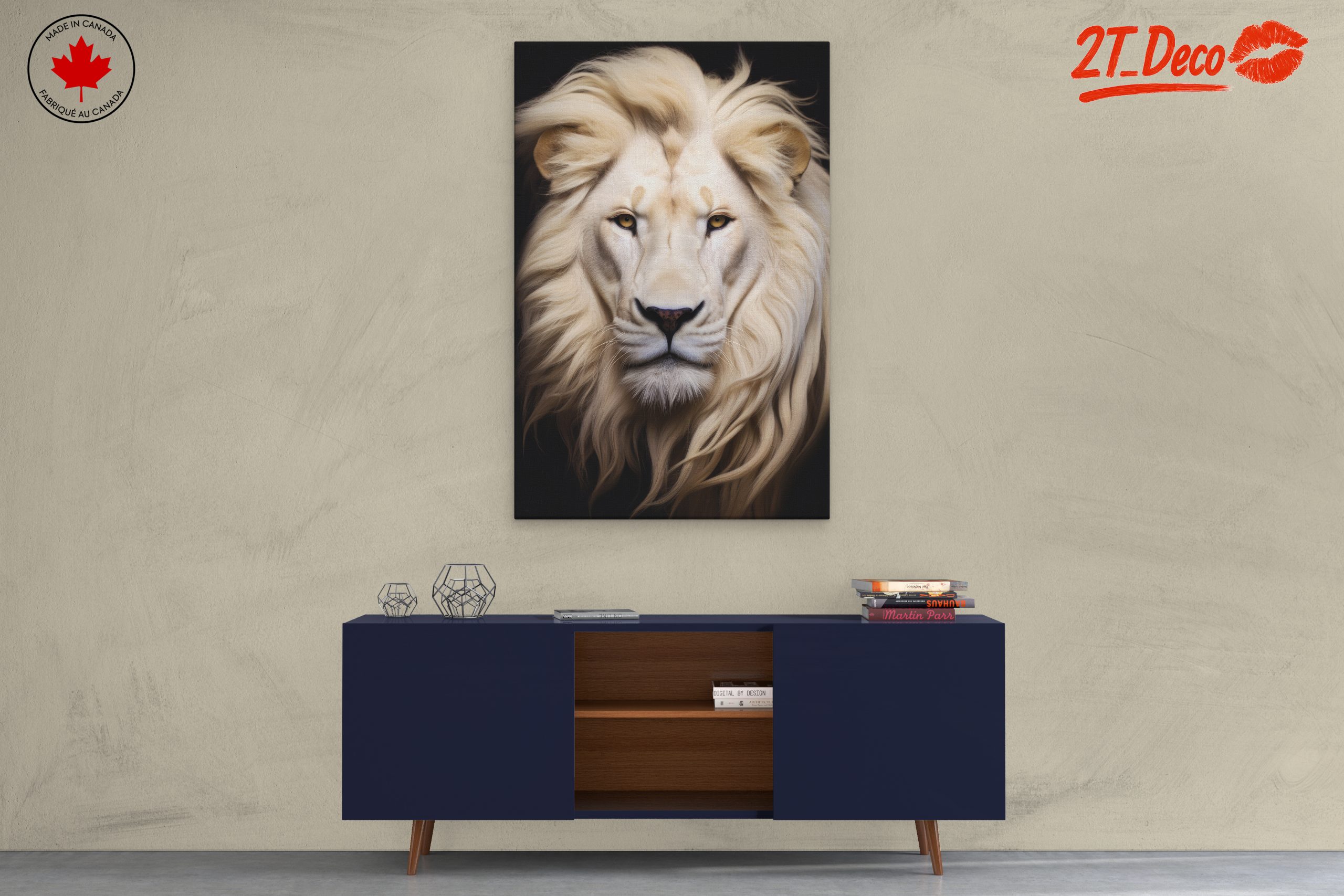 Majestic Lion Portrait Wall Art 4 - Image 3