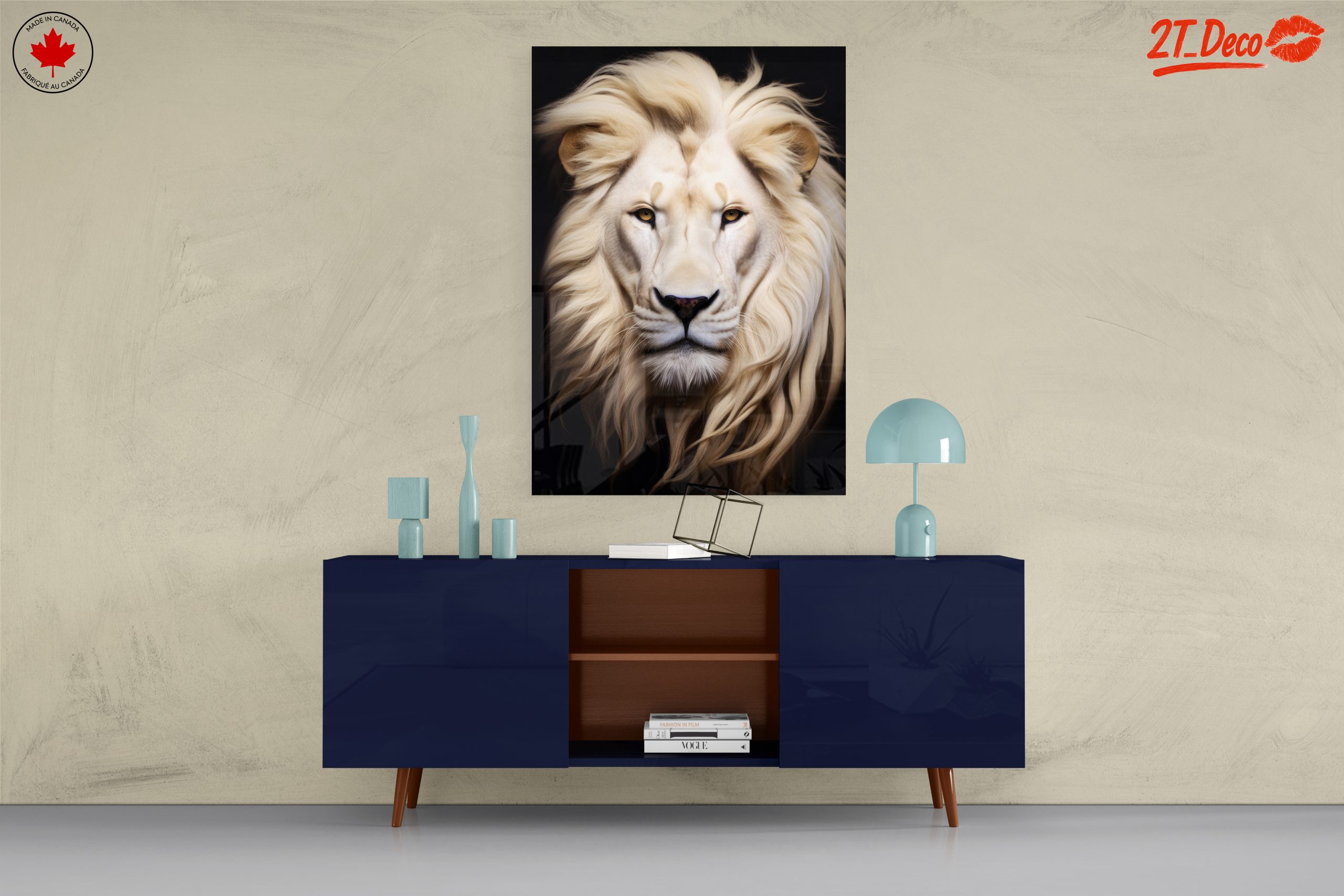 Majestic Lion Portrait Wall Art 4 - Image 8
