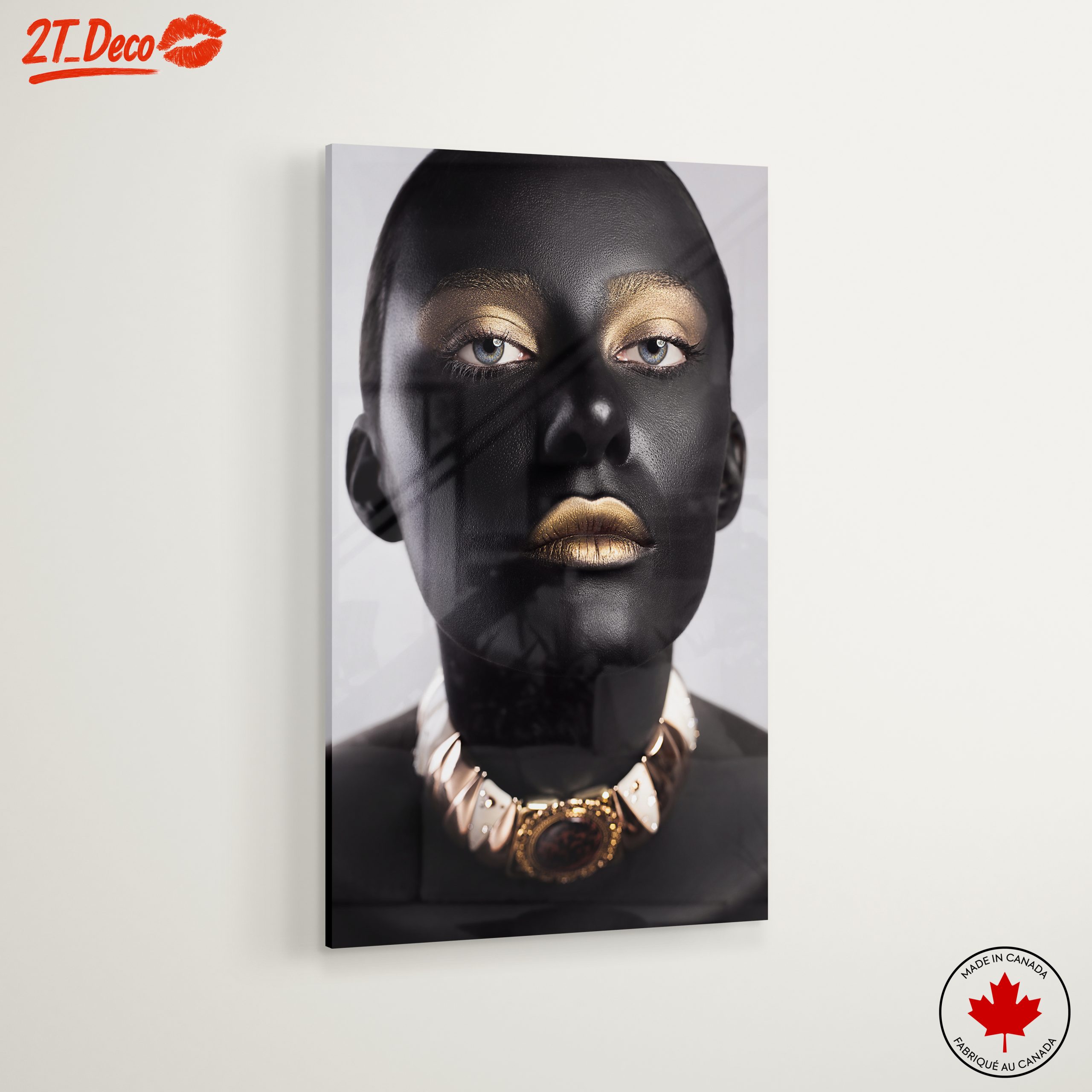 Striking Afrocentric Portrait with Gold Accents - Image 6