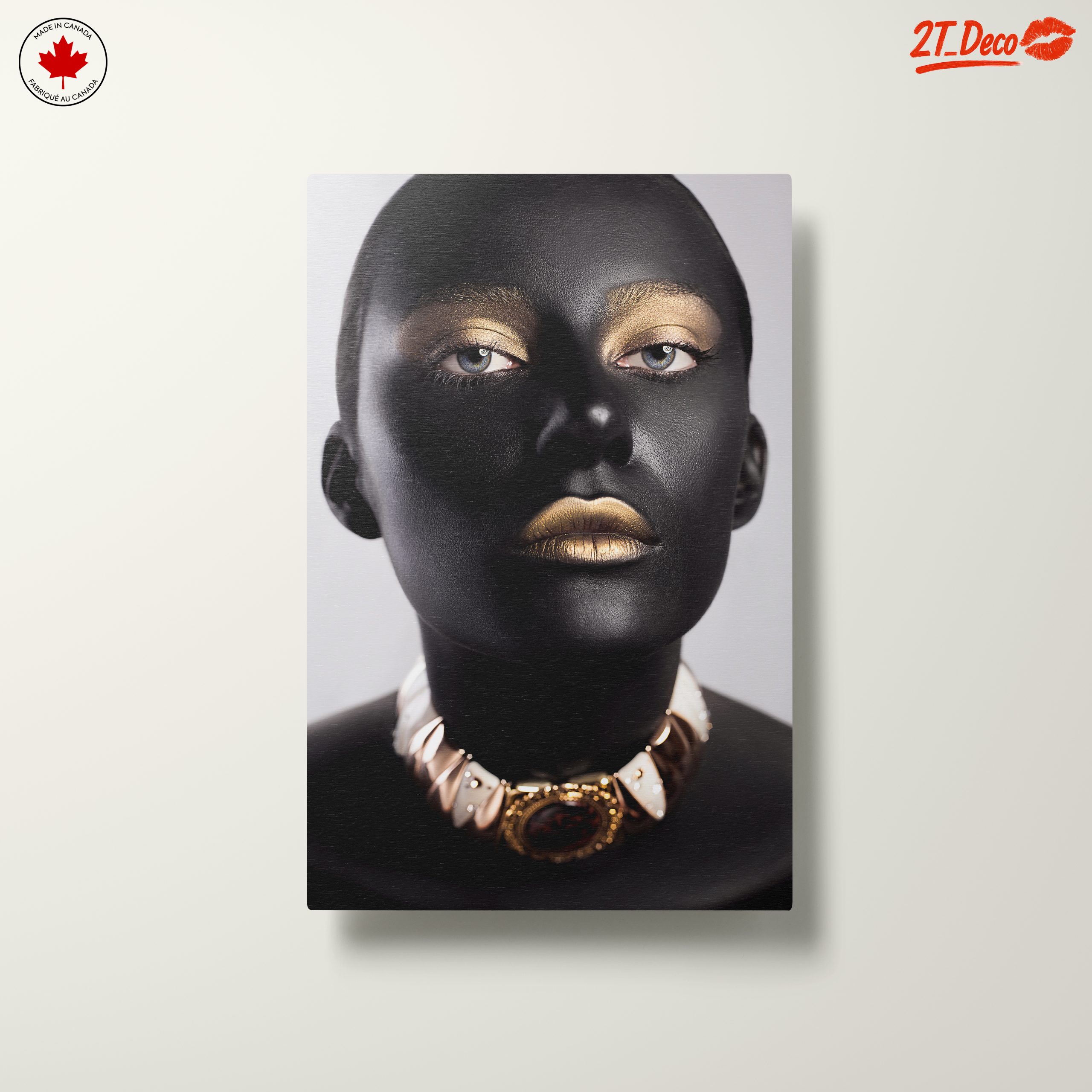 Striking Afrocentric Portrait with Gold Accents - Image 10