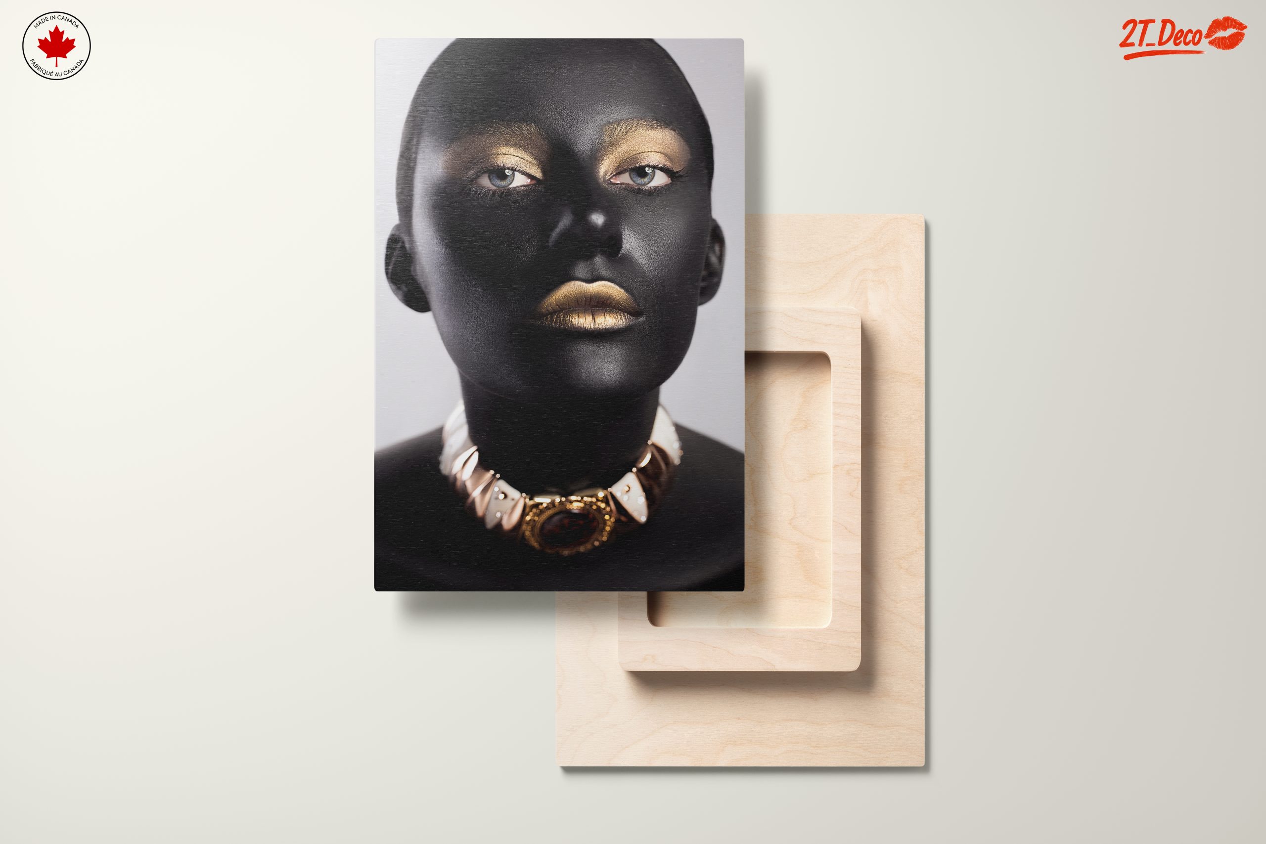 Striking Afrocentric Portrait with Gold Accents - Image 11