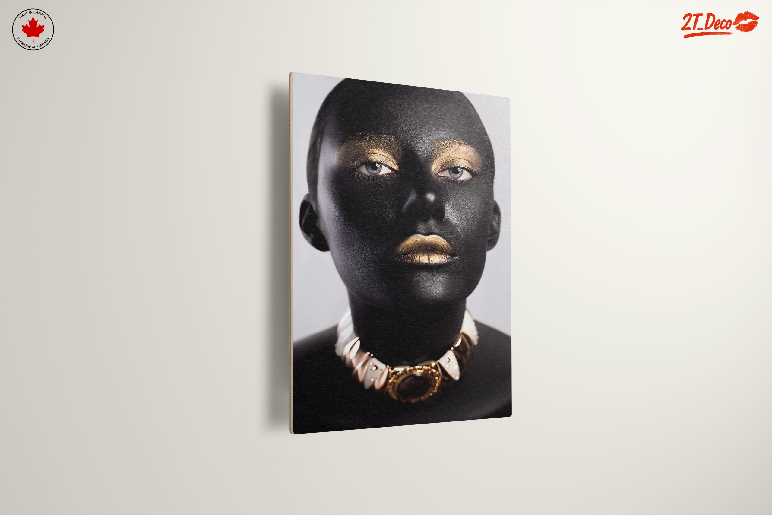 Striking Afrocentric Portrait with Gold Accents - Image 13