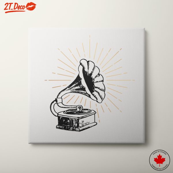 Vintage Gramophone Art Design for Music Lovers