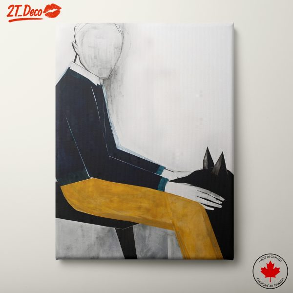 Modern Figure with Dog Art
