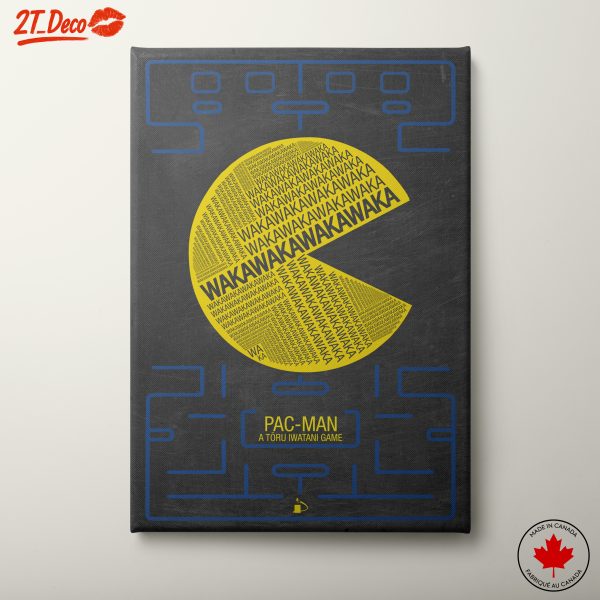 Pac-Man Wall Art Featuring Iconic Game Design