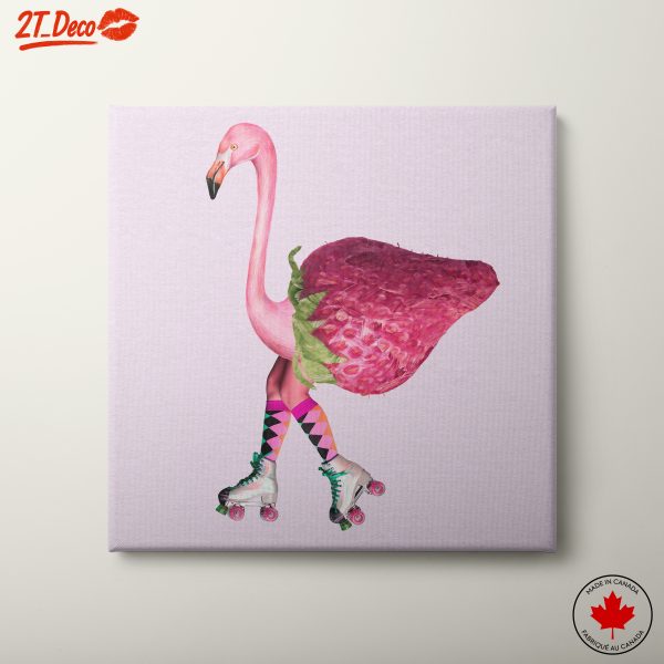 Playful Whimsical Flamingo Art