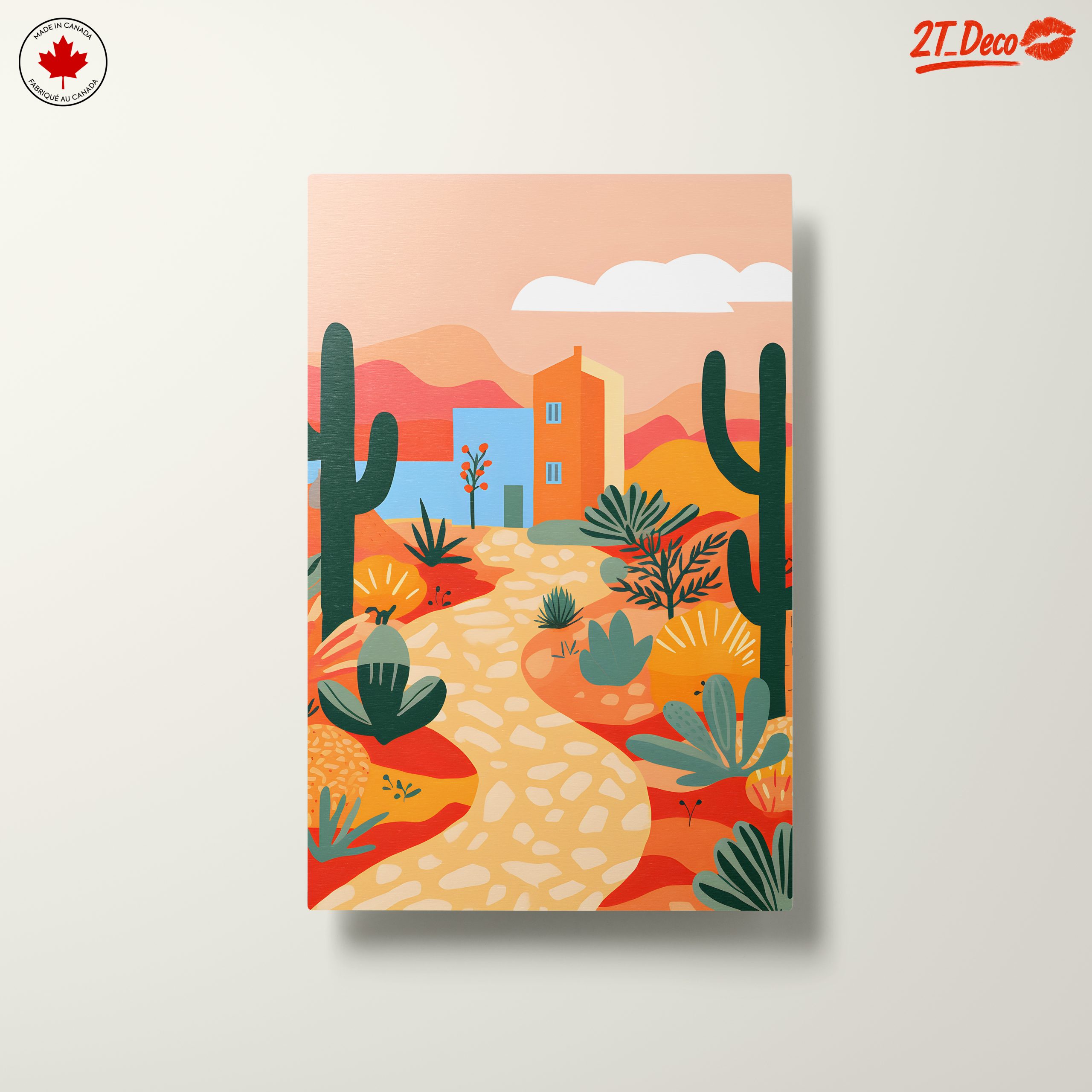 Stylized Desert Landscape with Cactus - Image 10
