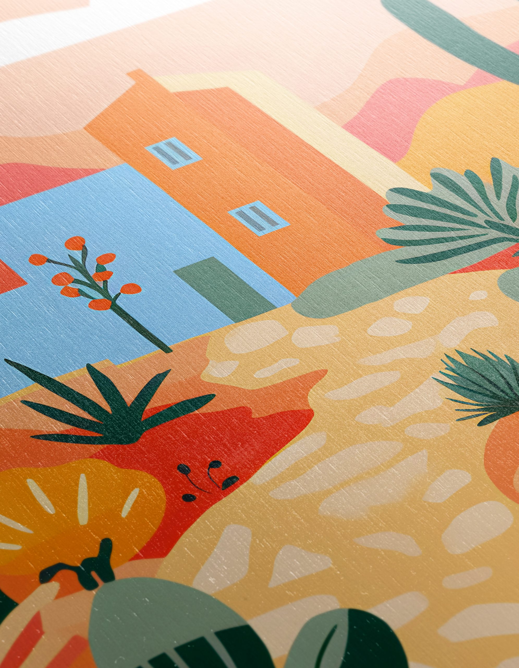 Stylized Desert Landscape with Cactus - Image 12