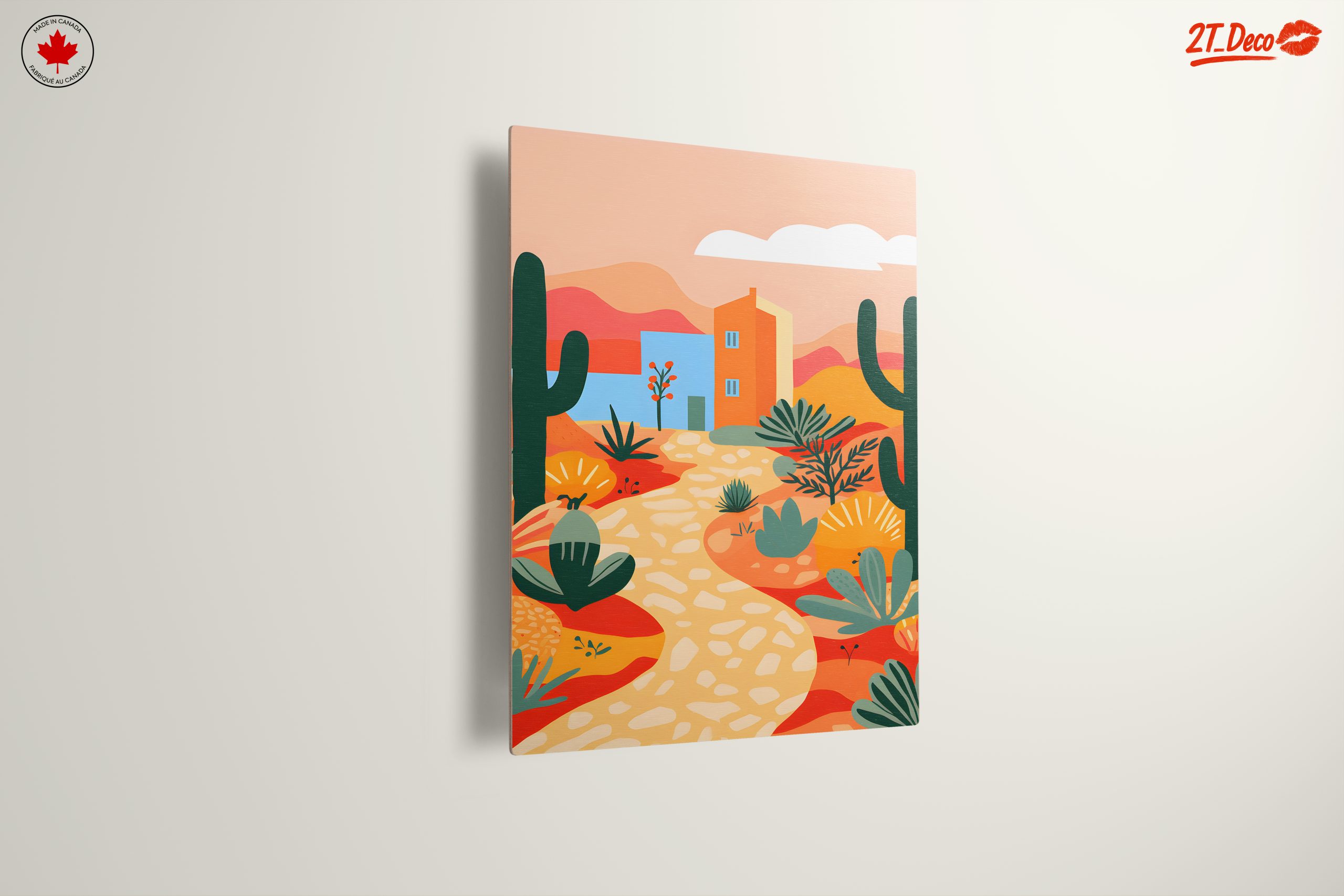 Stylized Desert Landscape with Cactus - Image 13
