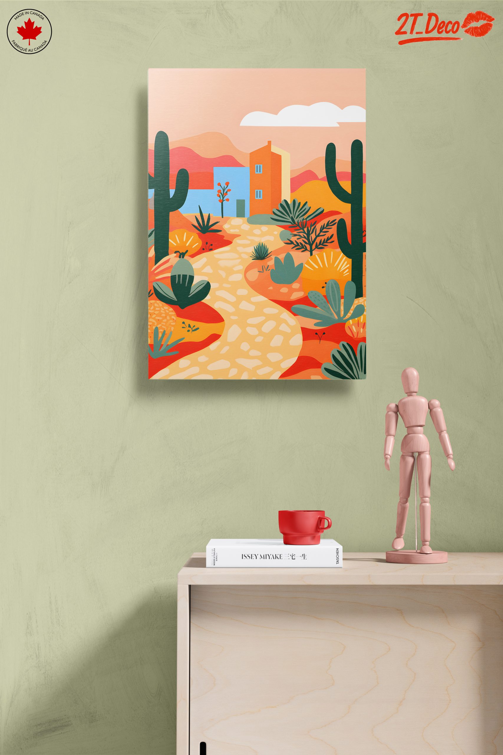 Stylized Desert Landscape with Cactus - Image 14