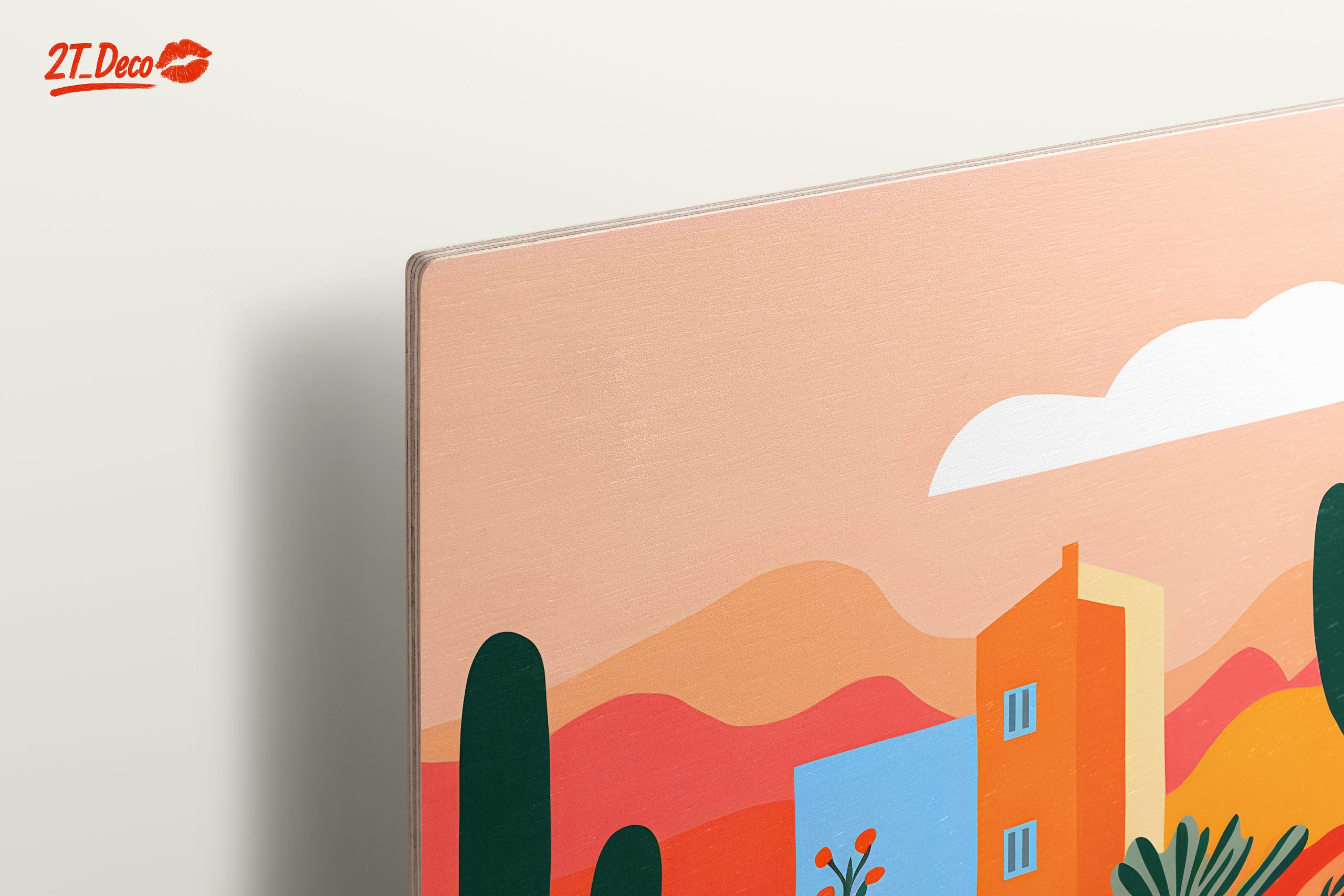 Stylized Desert Landscape with Cactus - Image 15