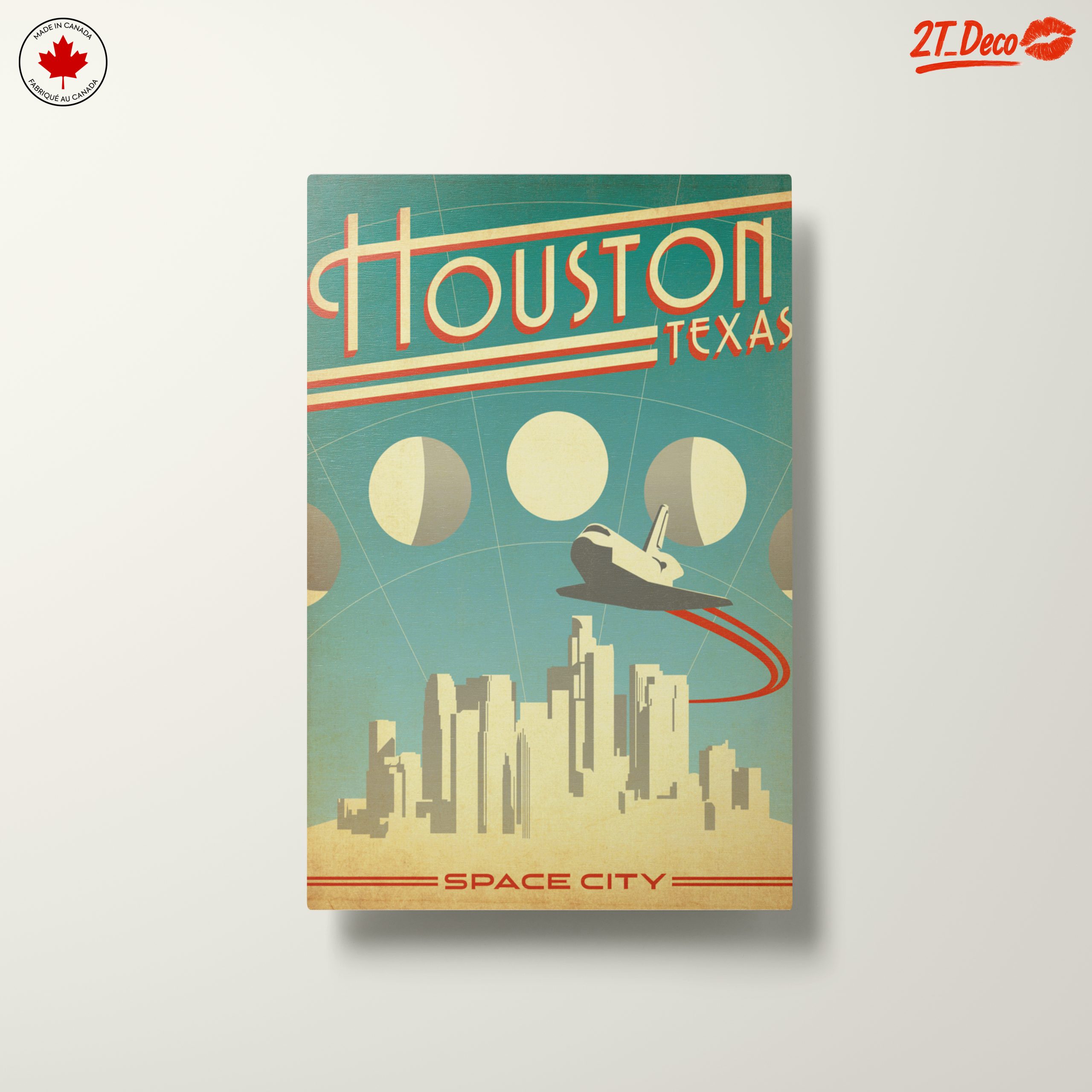 Houston Skyline Vintage Illustration - Image 10