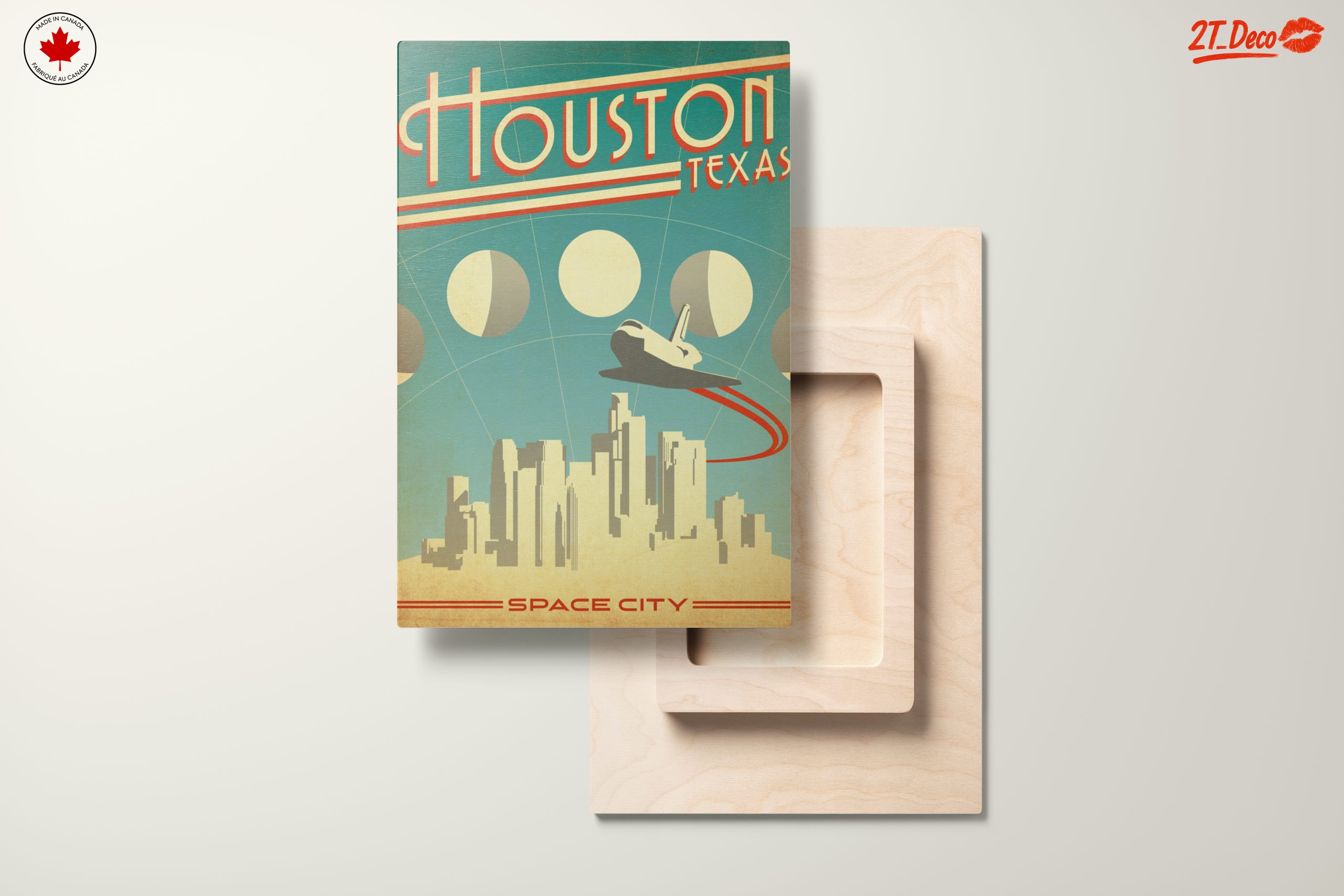 Houston Skyline Vintage Illustration - Image 11