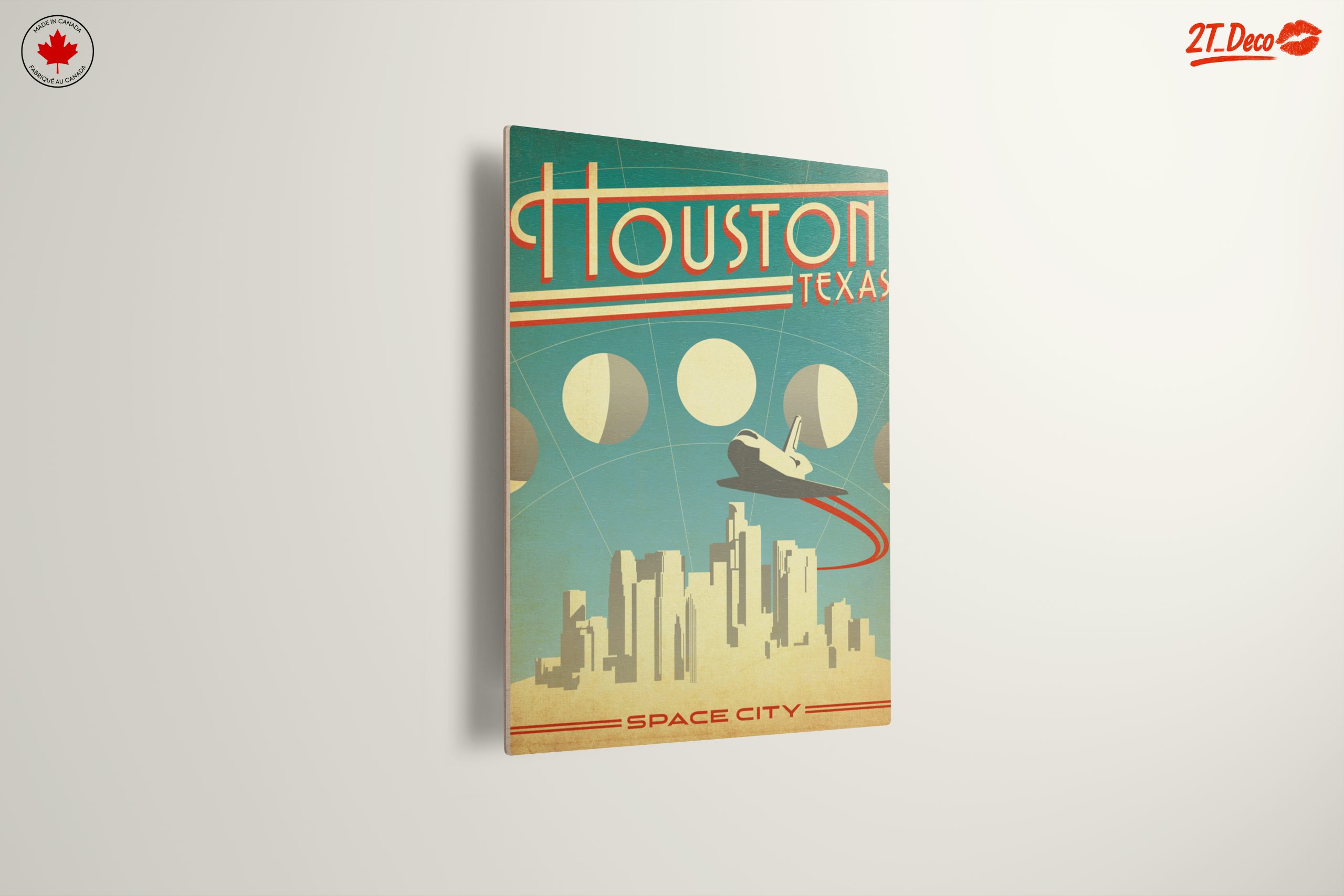 Houston Skyline Vintage Illustration - Image 13
