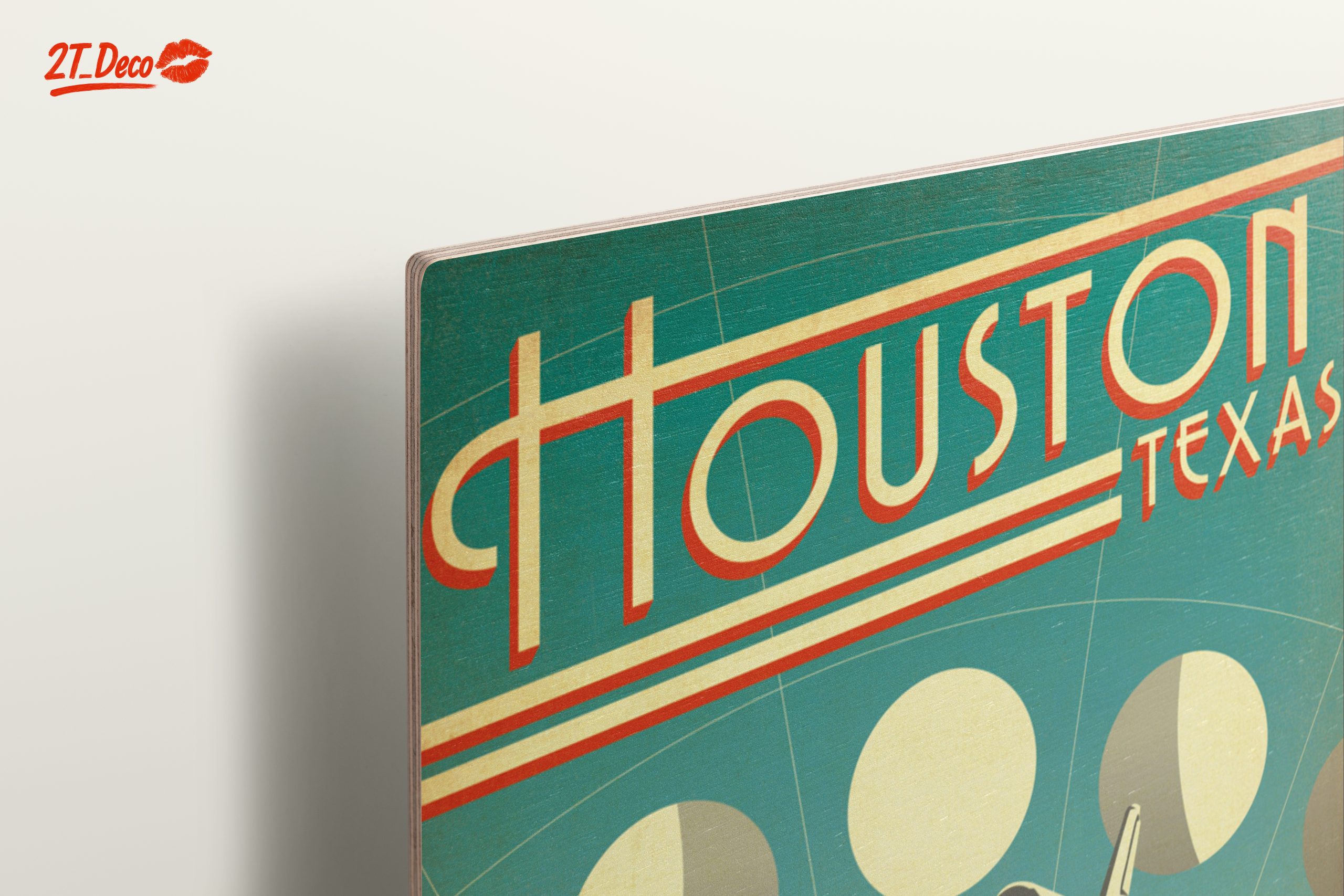 Houston Skyline Vintage Illustration - Image 15