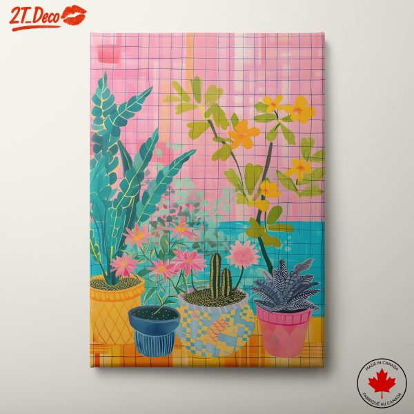 Vibrant Botanical Illustrations with Colorful Flowers