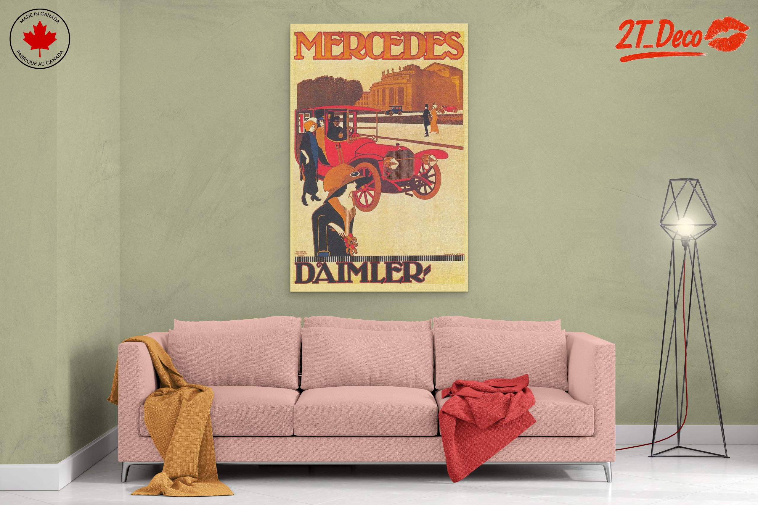 Vintage Mercedes Car Artwork 2 - Image 2