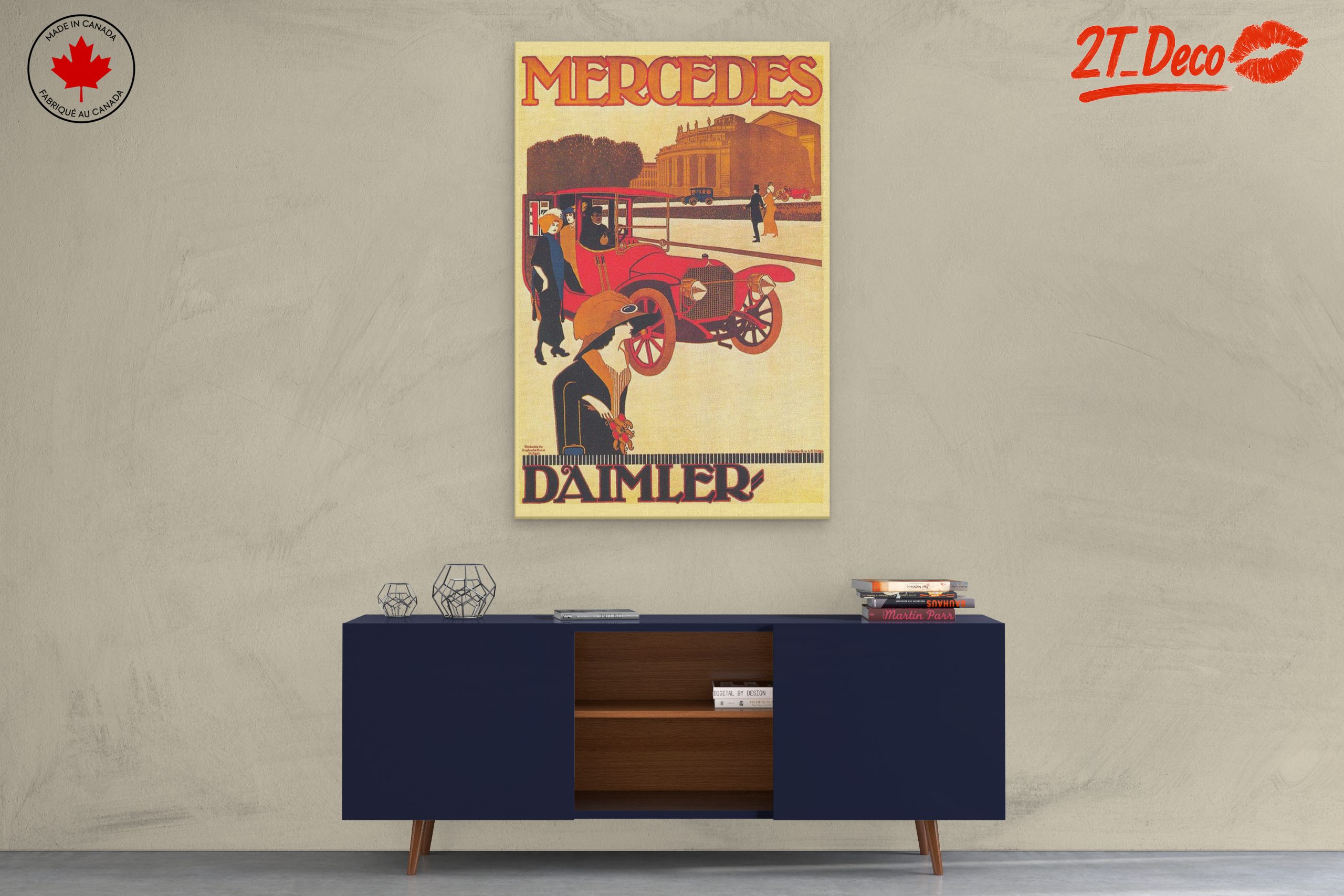 Vintage Mercedes Car Artwork 2 - Image 3