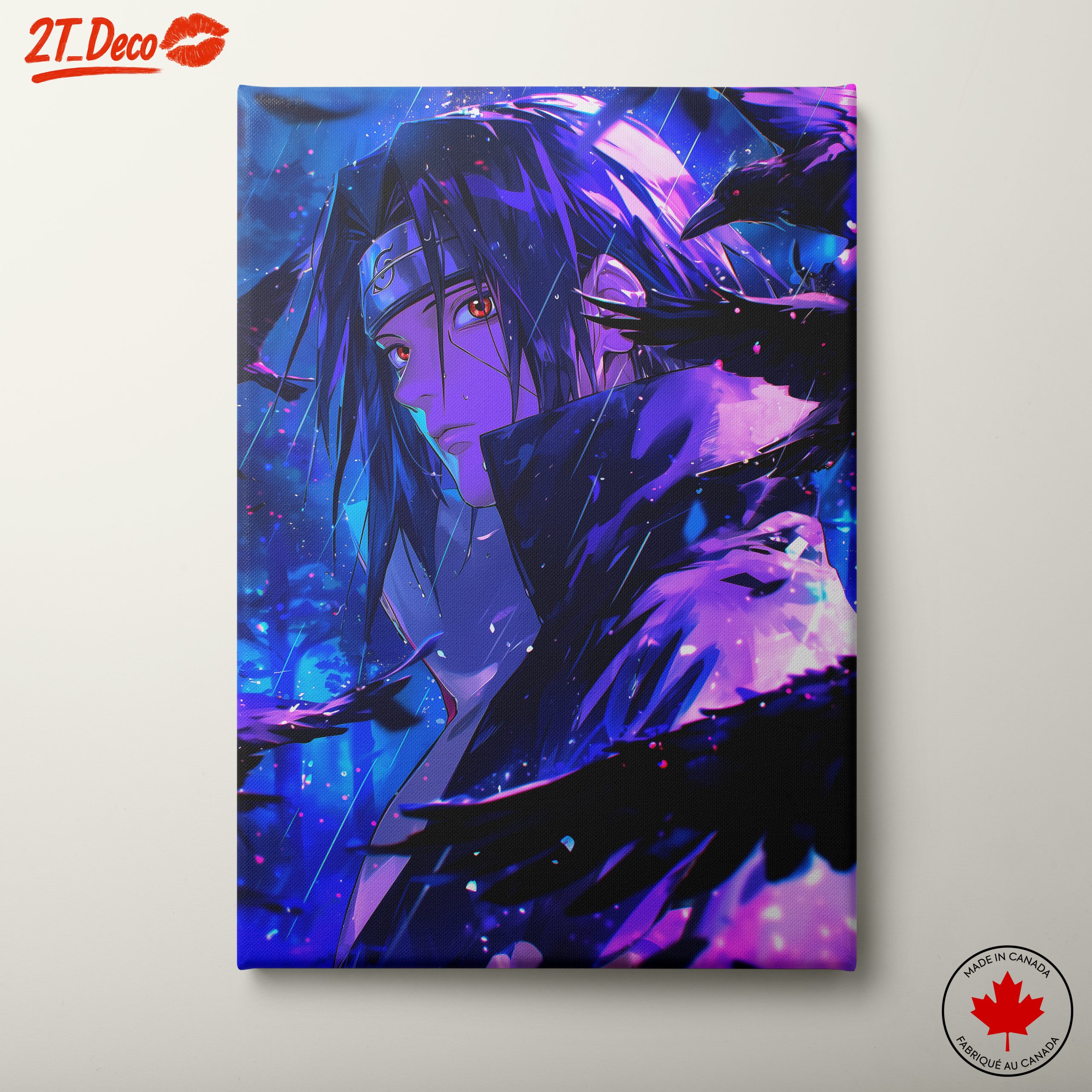 Dynamic Naruto Character Art with Ravens